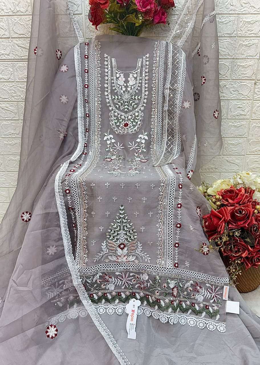Fepic C 1728 Colors Fancy Organza Pakistani Salwar Kameez view 9
