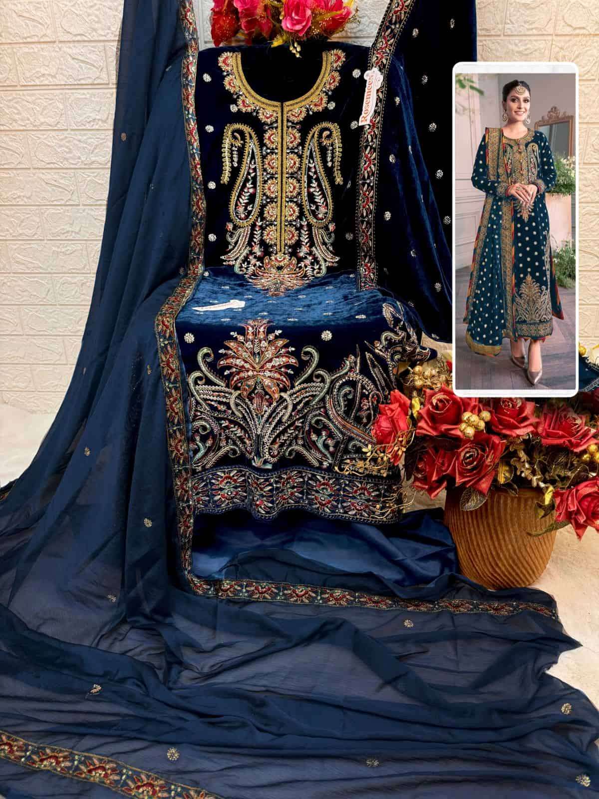 Fepic V 17033 Colors Heavy Designer Style Pakistani Winter Wear suit Online view 5