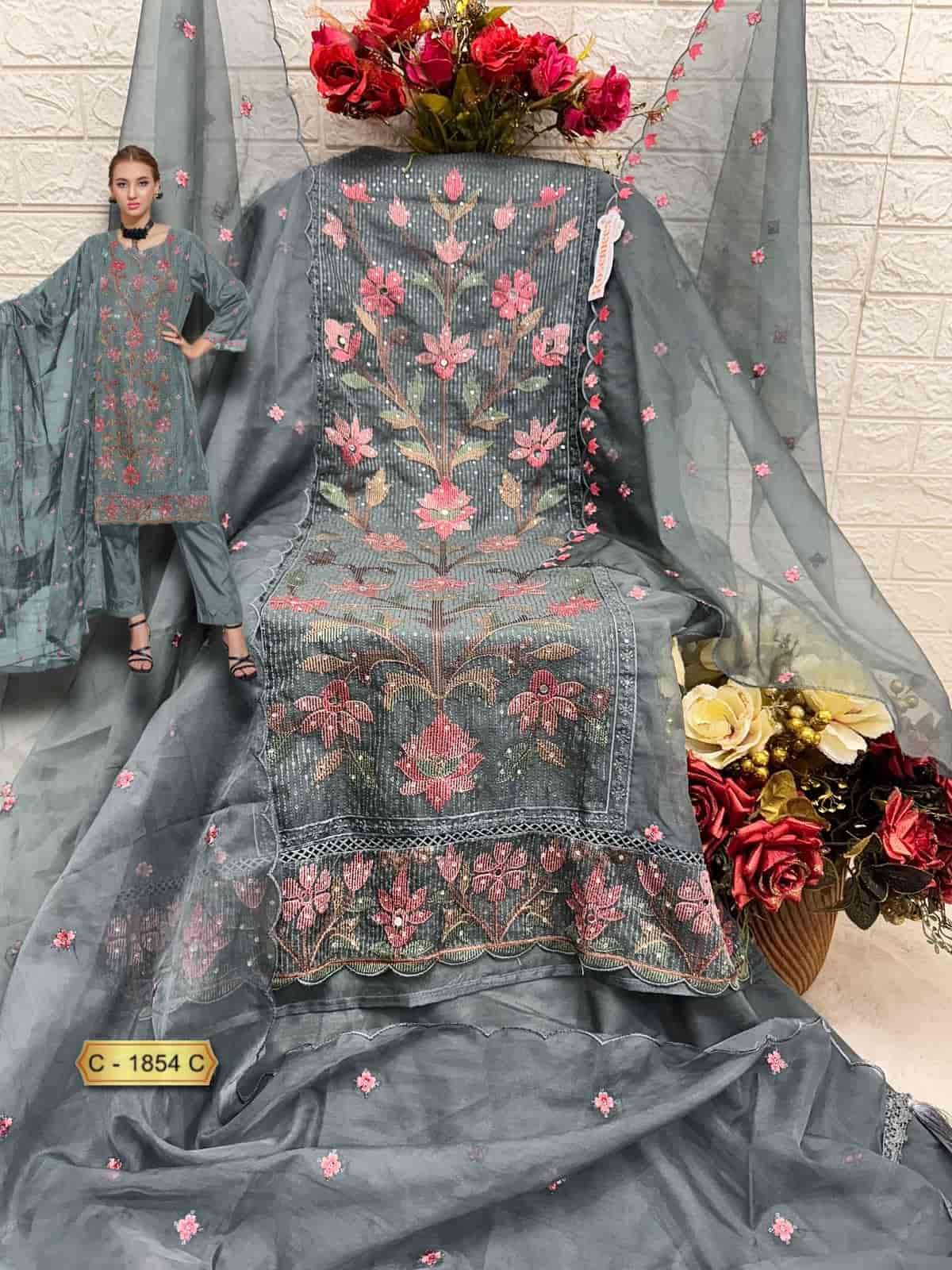 Fepic C 1854 C Festive Wear Style Designer Pakistani Organza Suit Collection view 2