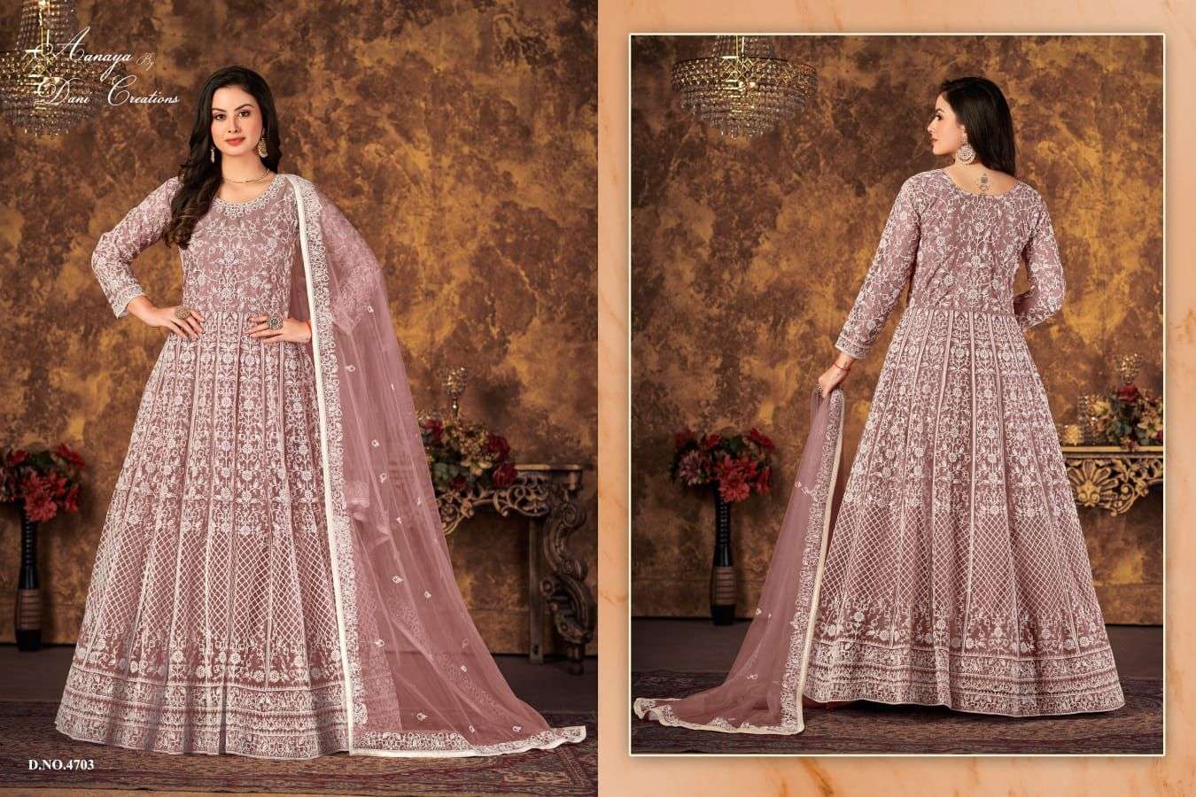 Aanaya Vol 147 Designer Party Wear Net Anarkali Gown view 9