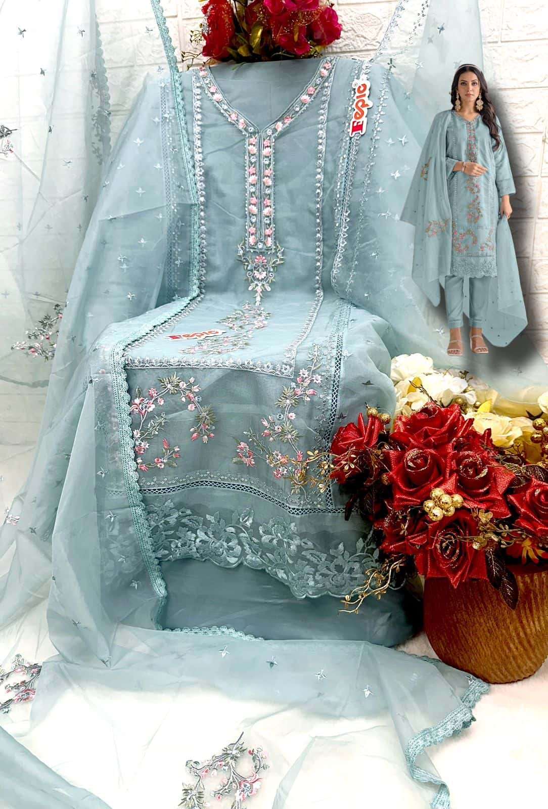 Fepic Rosemeen Organza Designer Salwar Suit view 6