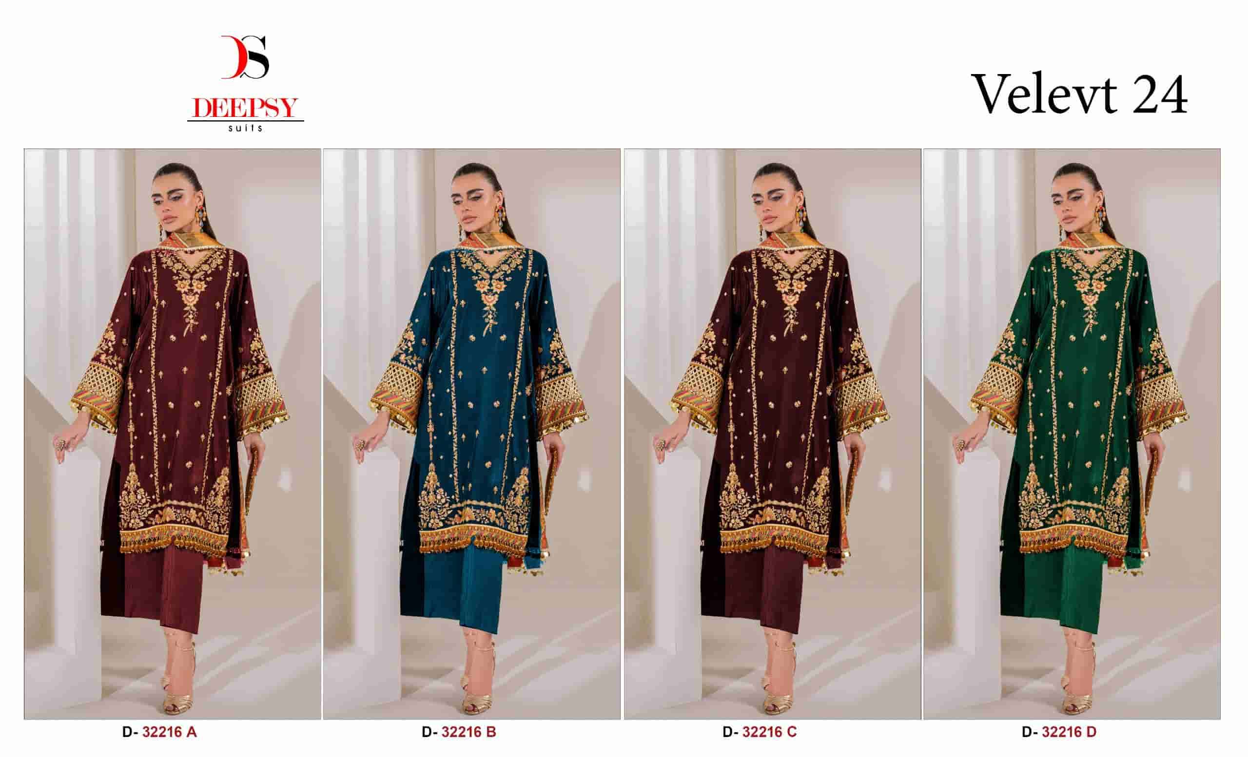 Deepsy D 32216 Colors Pakistani Festive Wear Style Designer Velvet Suit Wholesalers view 5