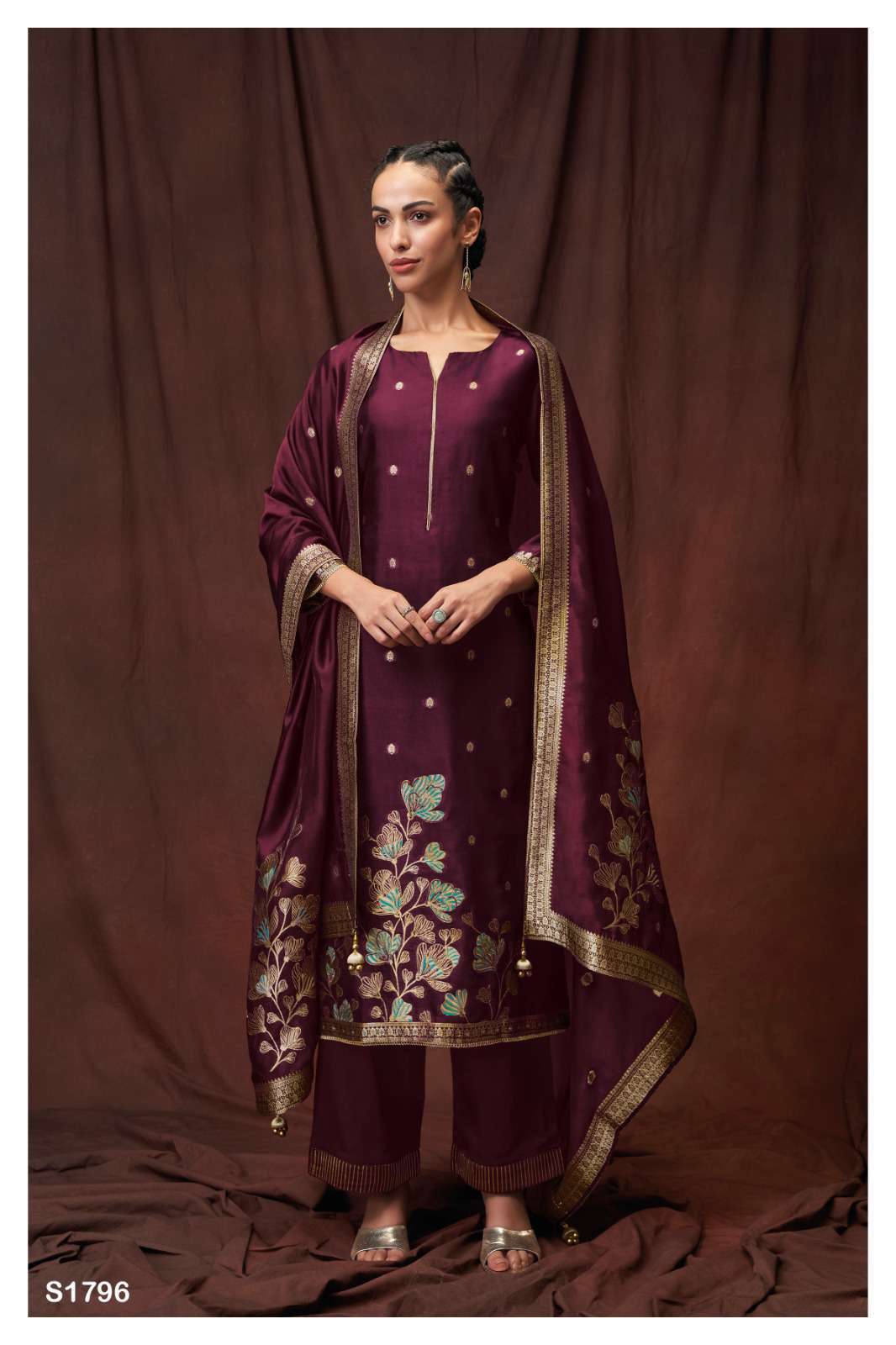 Ganga Abhisri 1796 Premium Jacquard Dress view 3