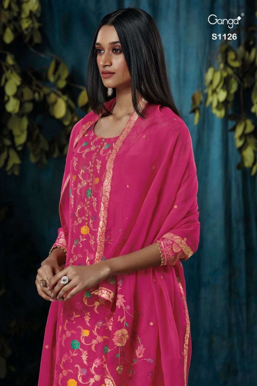 Ganga Lashya 1126 Banarasi Silk Salwar Kameez