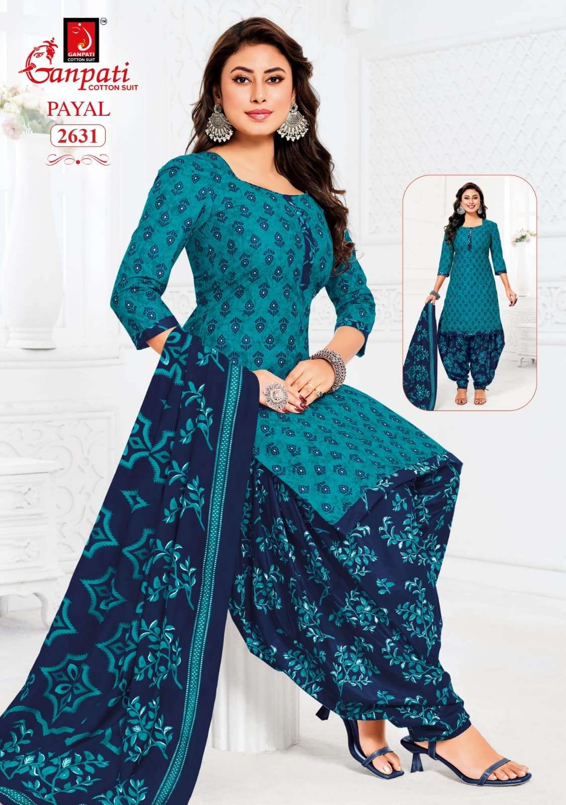 Ganpati Payal Vol 12 Pure Cotton Dress Material Catalog view 15