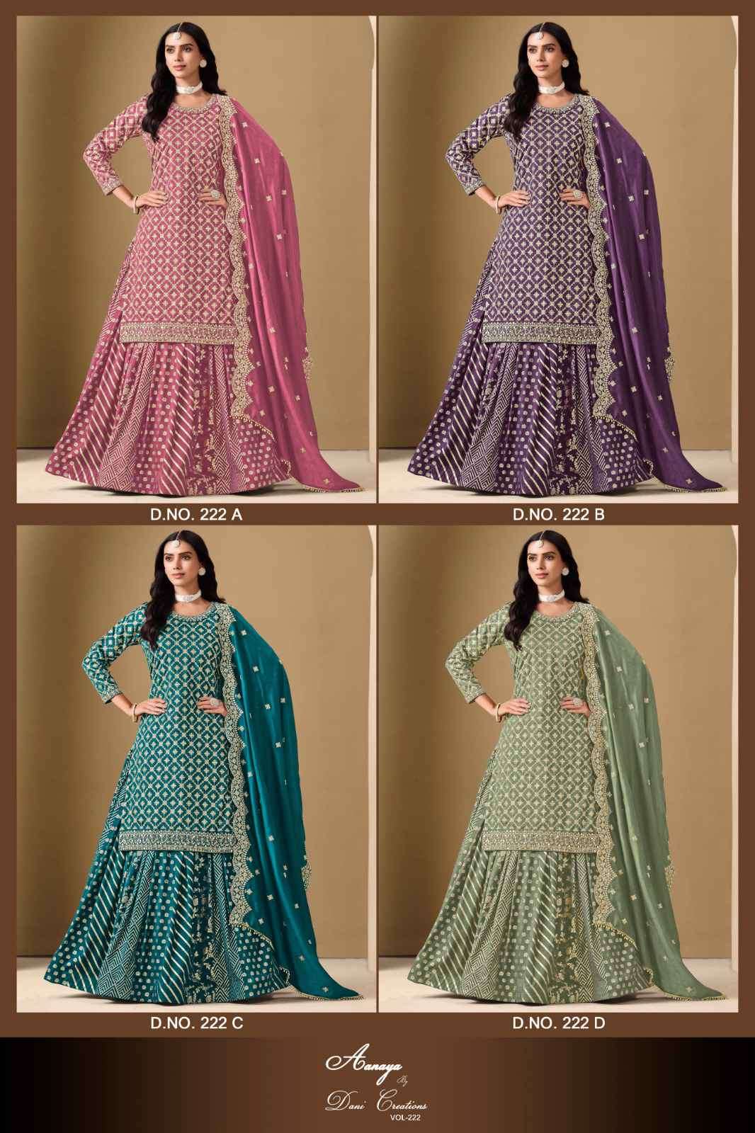 Aanaya Vol 222 Wedding Wear Lehenga Style Dress Latest Collection view 8
