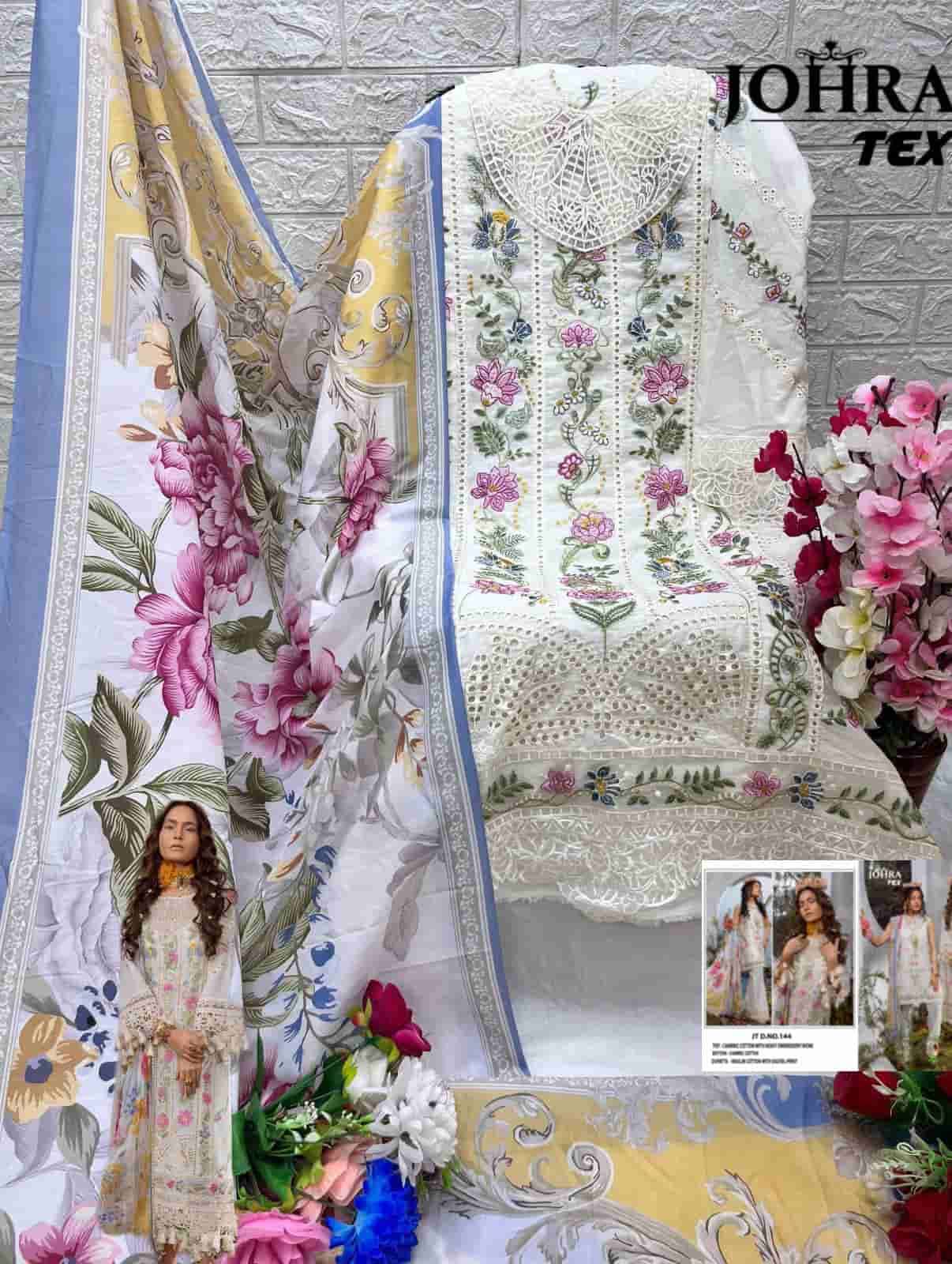 Johra Tex 144 Latest Embroidered Designer Cotton Salwar Kameez Ensemble view 2