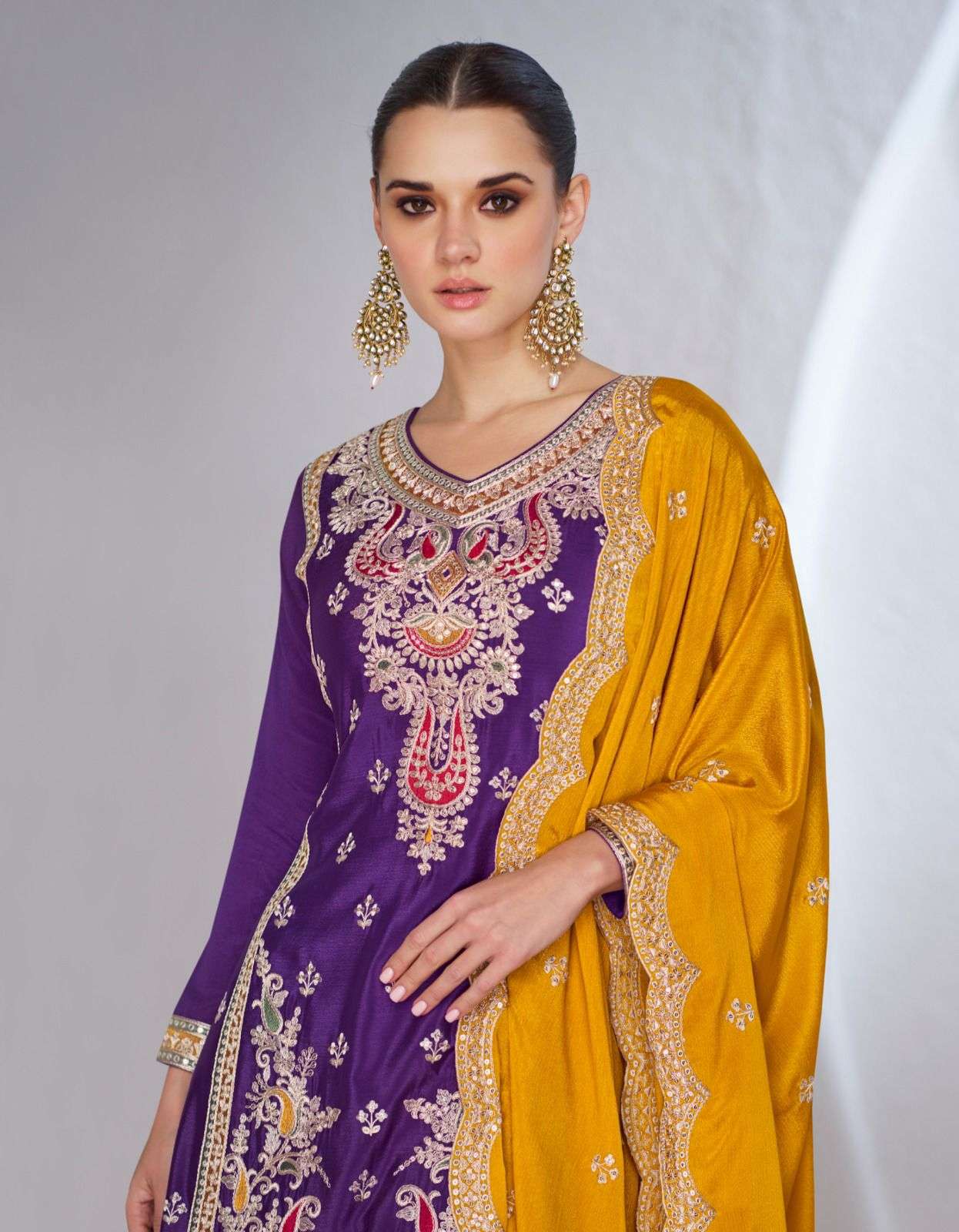 Aashirwad Minali Designer Silk Palazzo Dress view 2