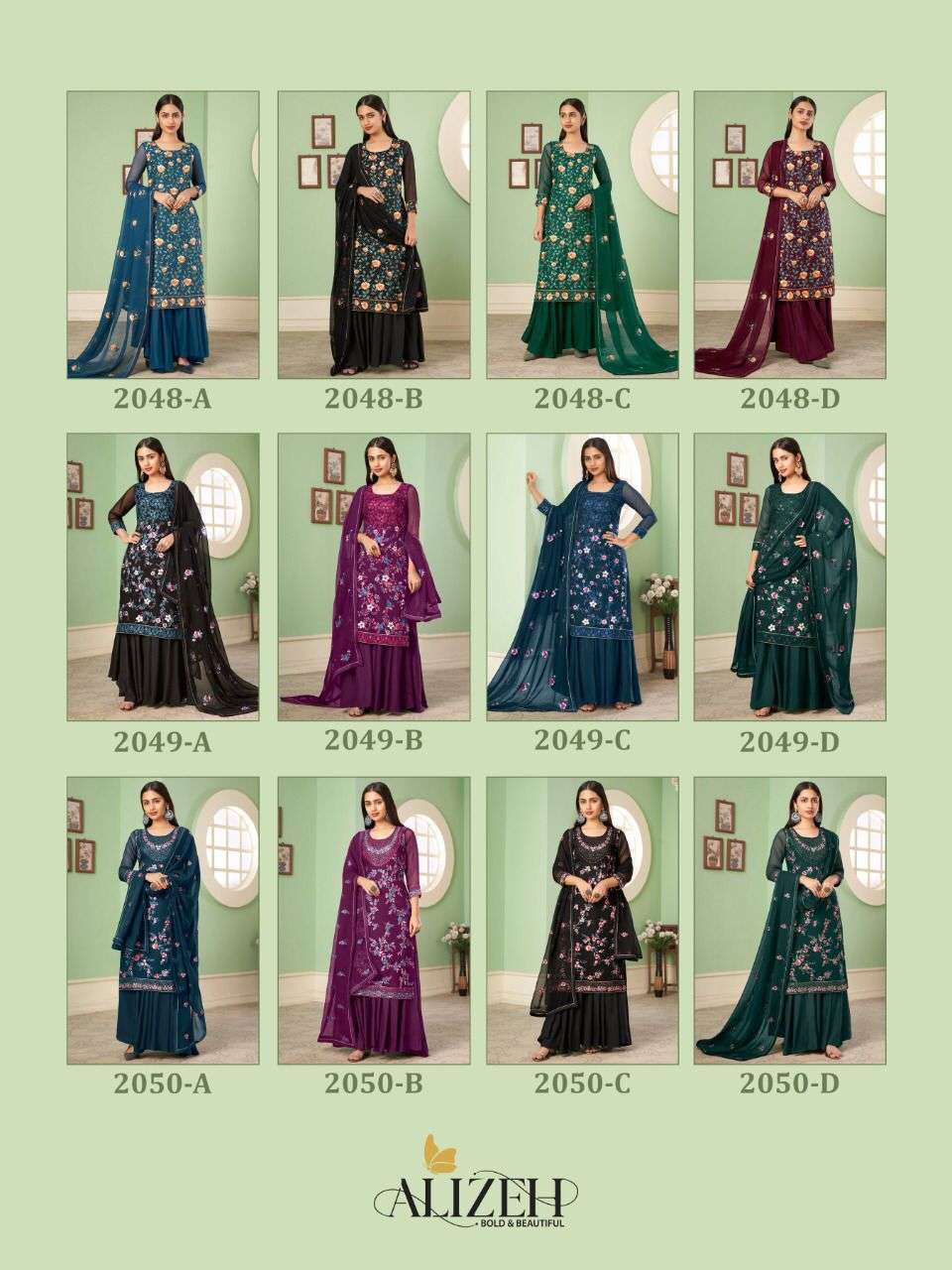 Alizeh Zaida Vol 10 Party Wear Sharara Salwar Kameez New Collection view 33