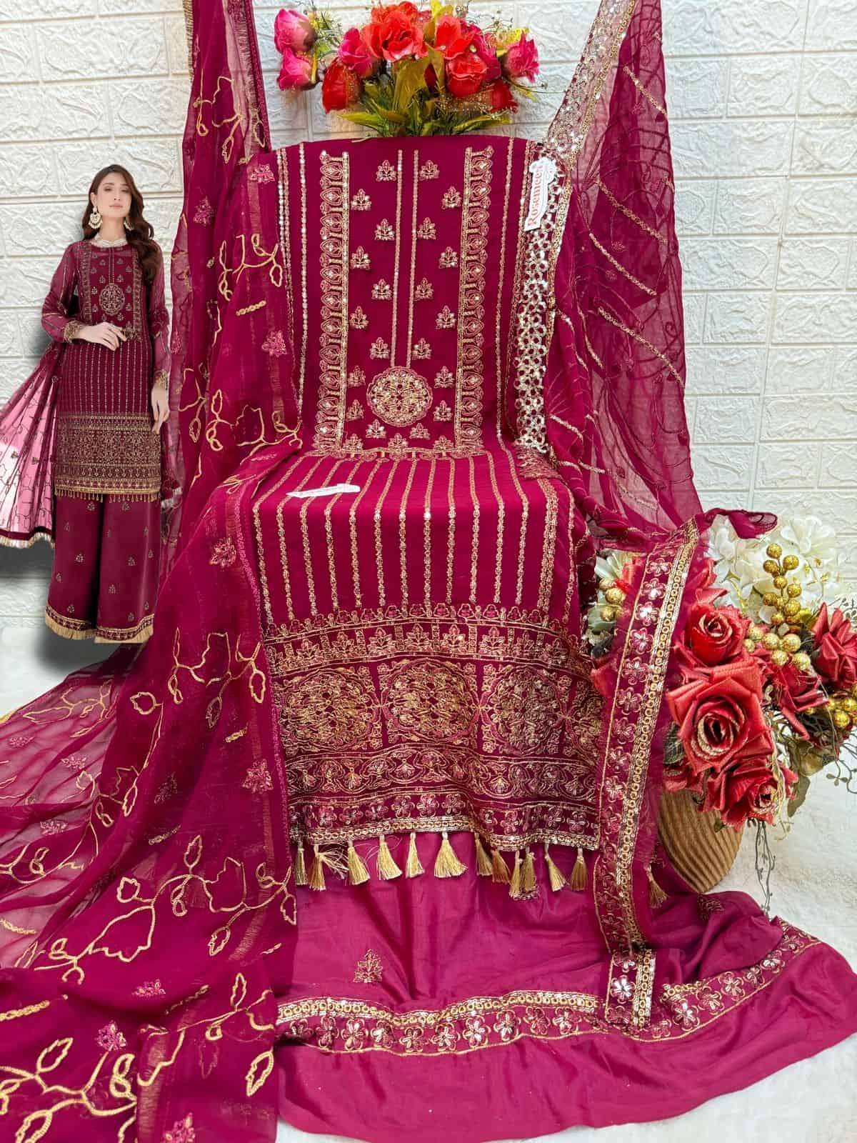 Fepic C 1714 B Fancy Embroidered Designer Pakistani Salwar Suit Ensemble view 2