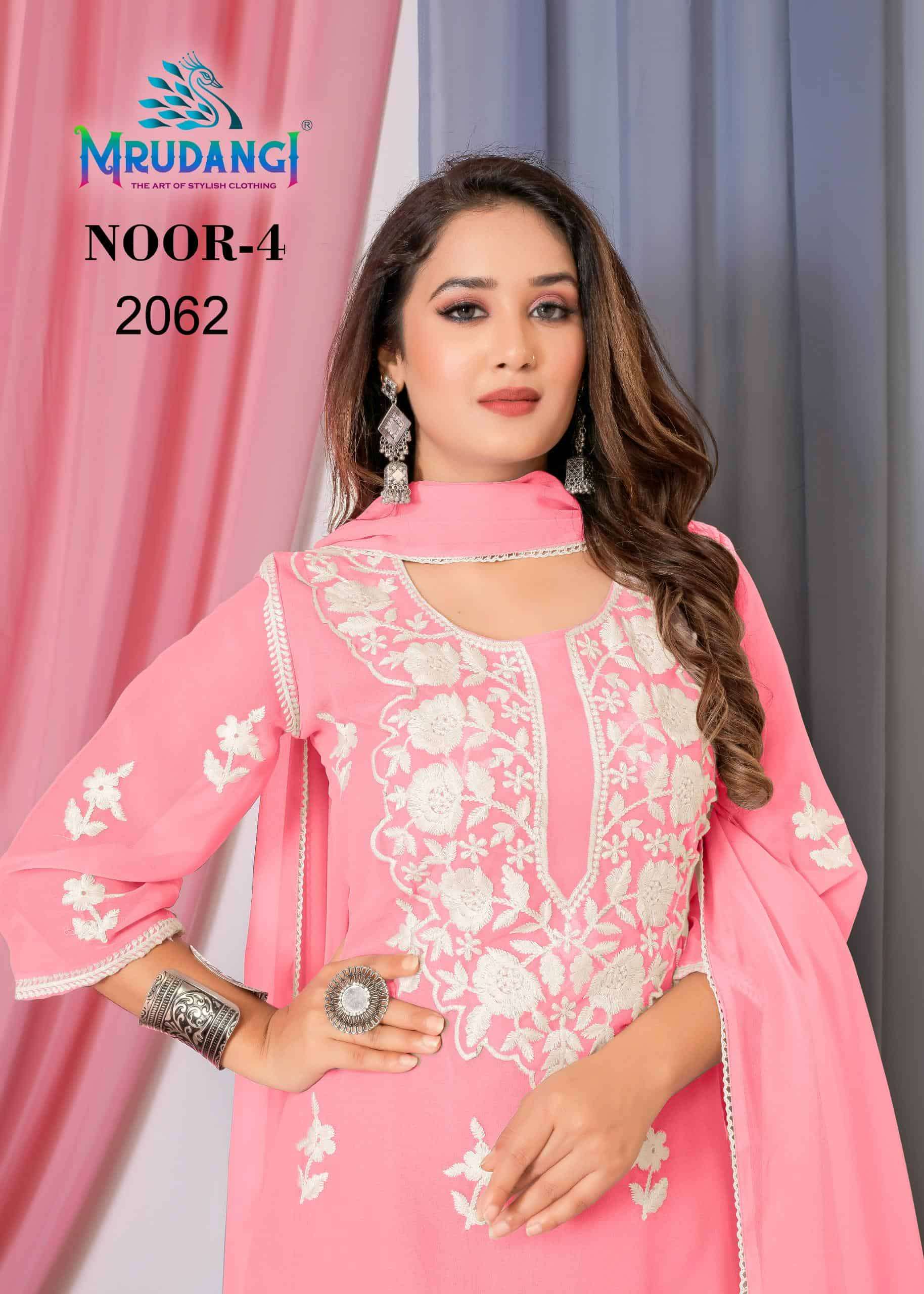 Mrudangi Noor Vol 4 Fancy Embroidered Designer Suits Wholesalers view 11