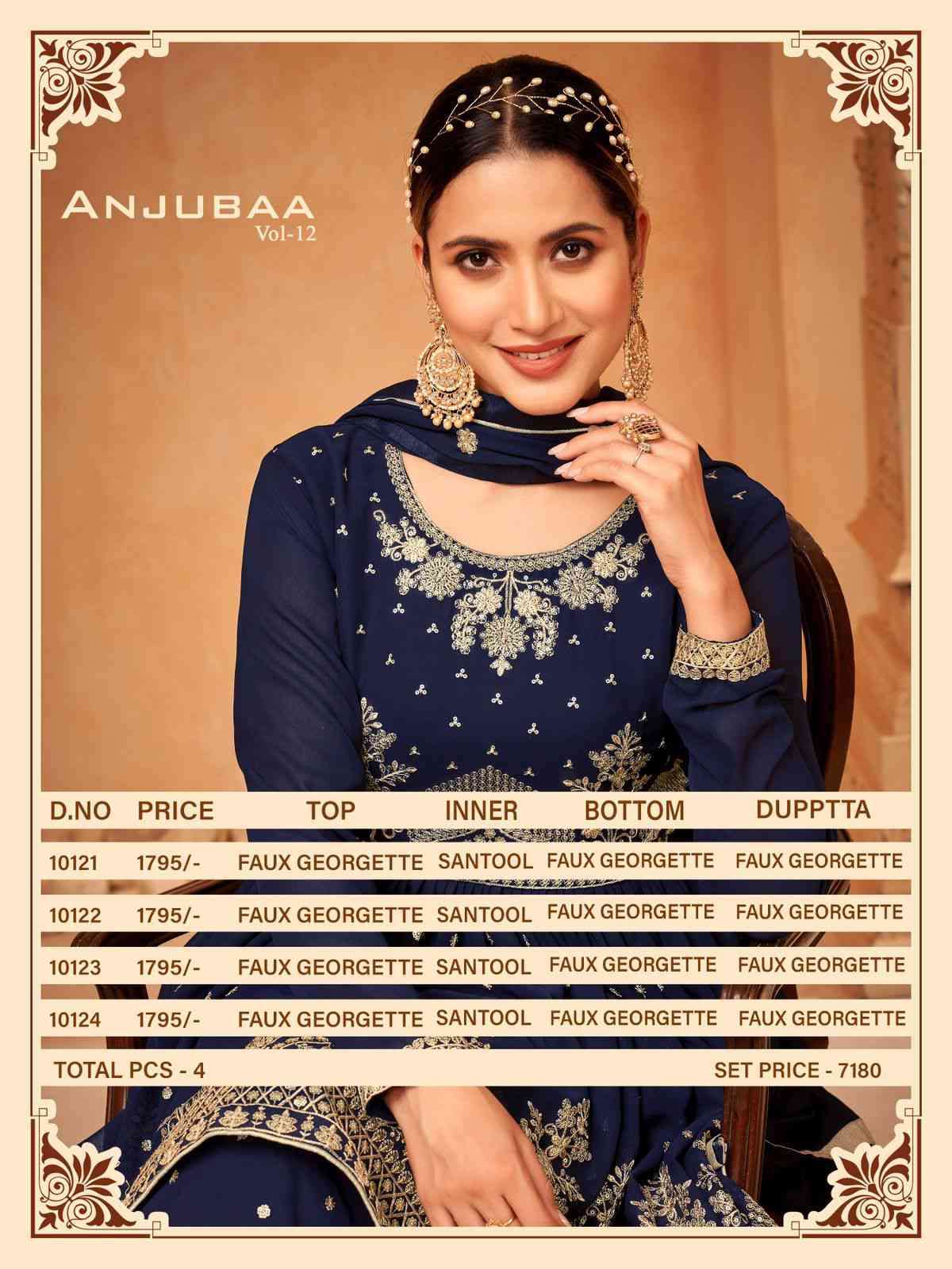 Anjubaa Vol 12 Fancy Party Wear Sharara Suit view 14