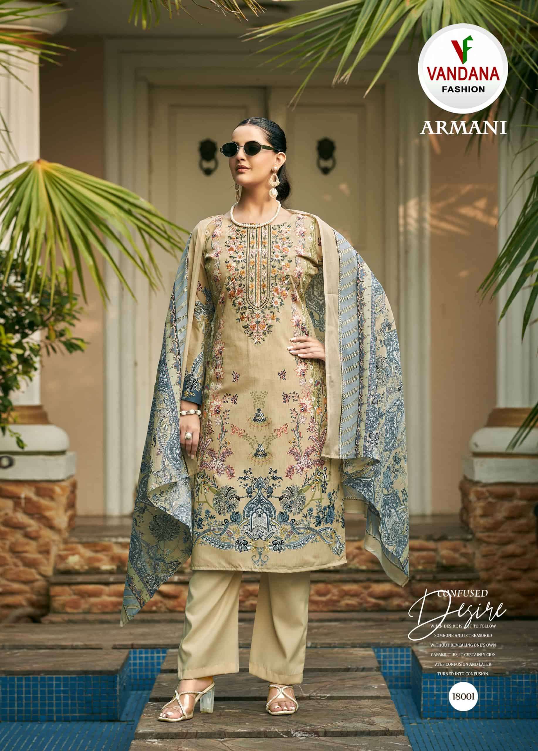 Vandana Fashion Armani Vol 18 Fancy Cotton Dress Catalog view 4