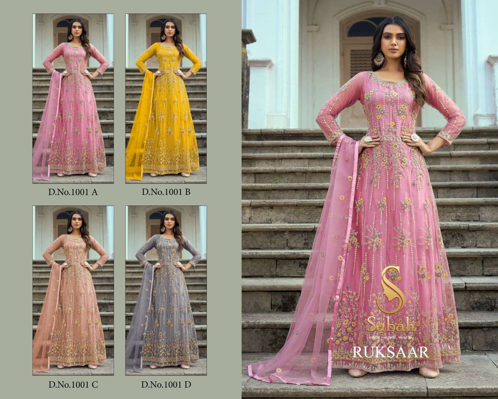 FK Fashion Sabah Ruksaar 1001 Colors Party Wear Designer Gown view 6