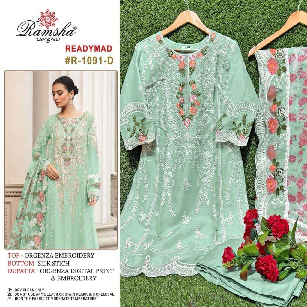 Ramsha R 1091 NX Pakistani Festive Wear Style Designer Readymade Suit Exporter view 2