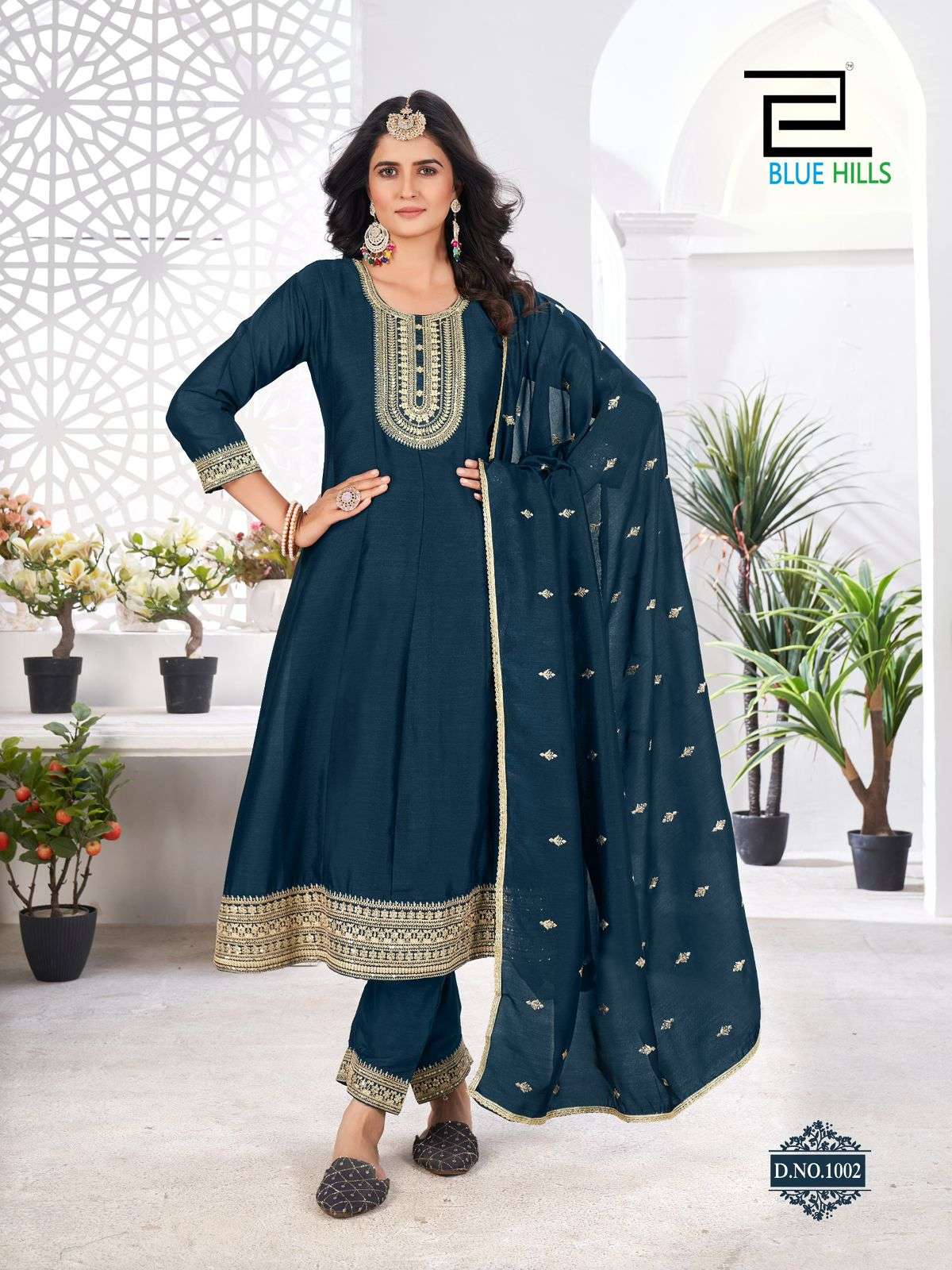 Blue Hills Taj Mahal Anarkali Style 3 Piece Catalog view 4