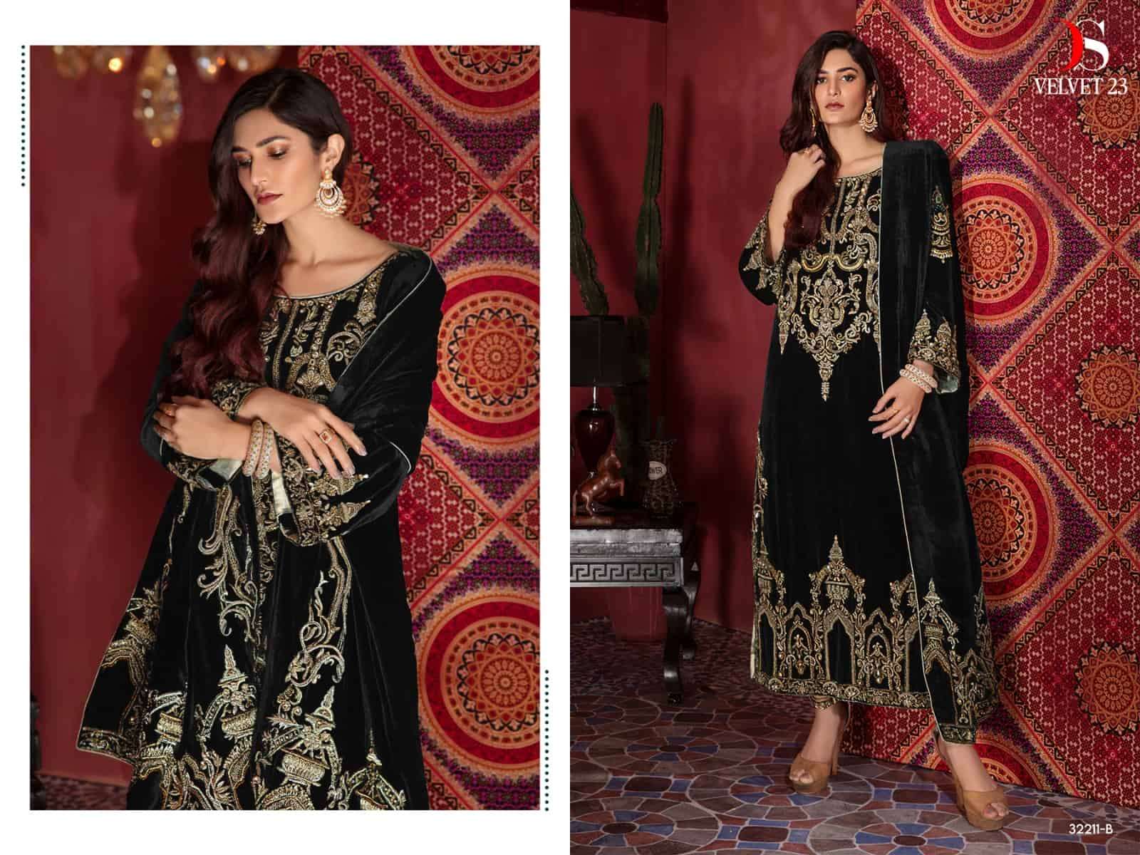 Deepsy Velvet Heavy Embroidered Salwar Suit view 2