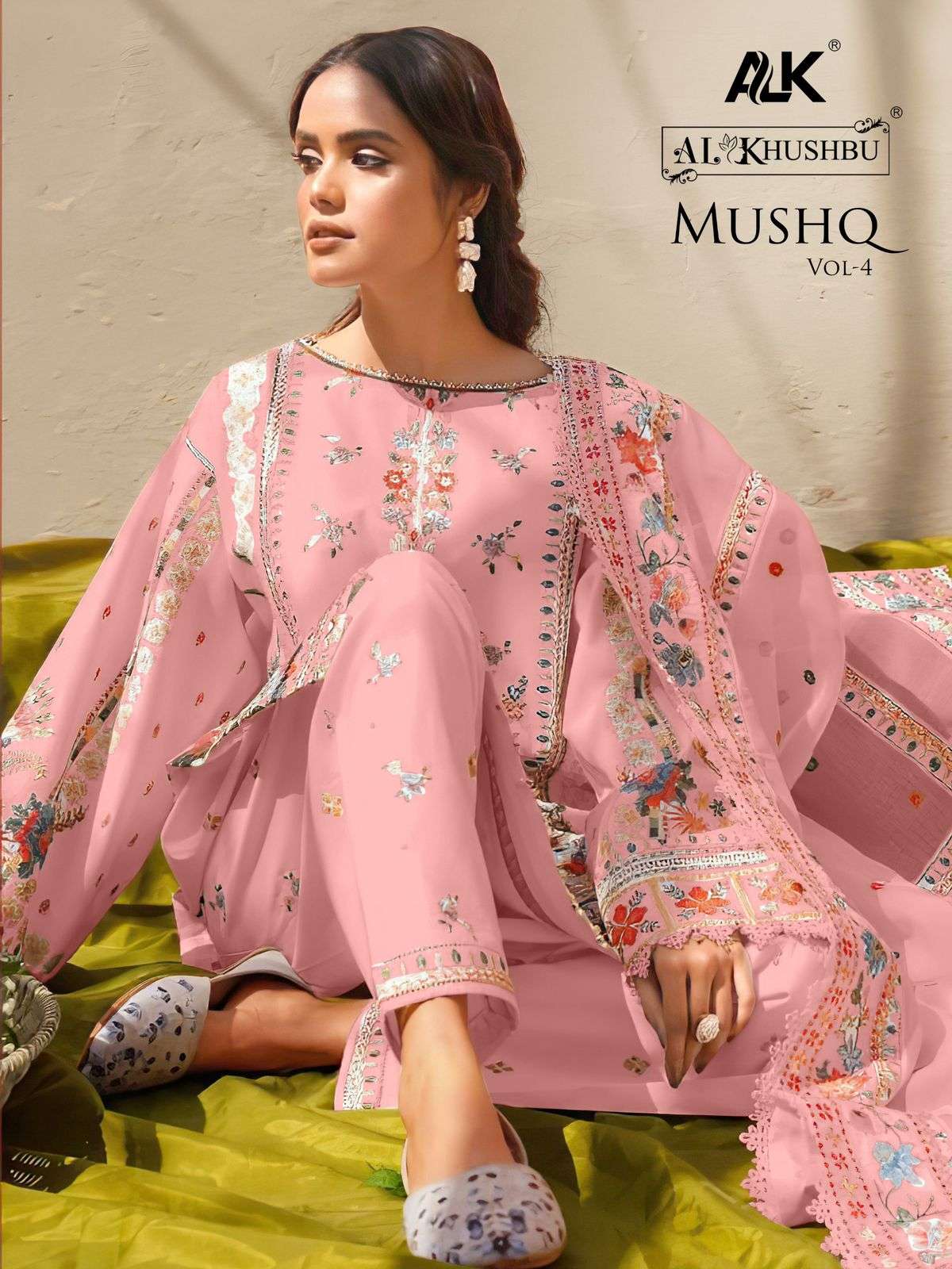Al Khushbu Mushq Vol 4 5085 Colors Pakistani Fancy Cotton Suit view 4