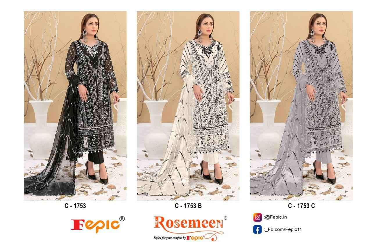 Fepic C 1753 Colors Heavy Embroidered Pakistani Dress Wedding Collection view 4