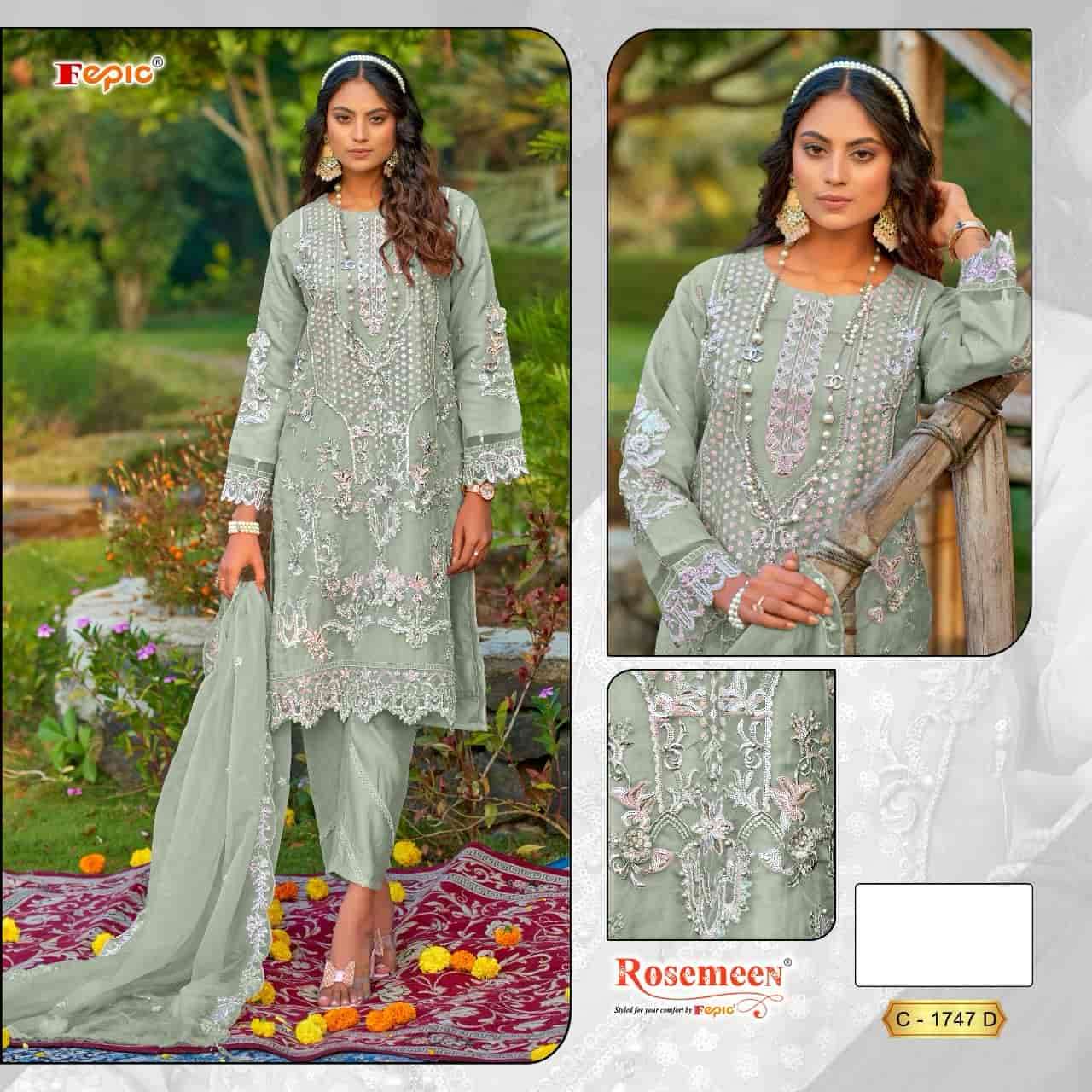 Fepic C 1747 Colors Organza Pakistani Salwar Kameez Collection view 4