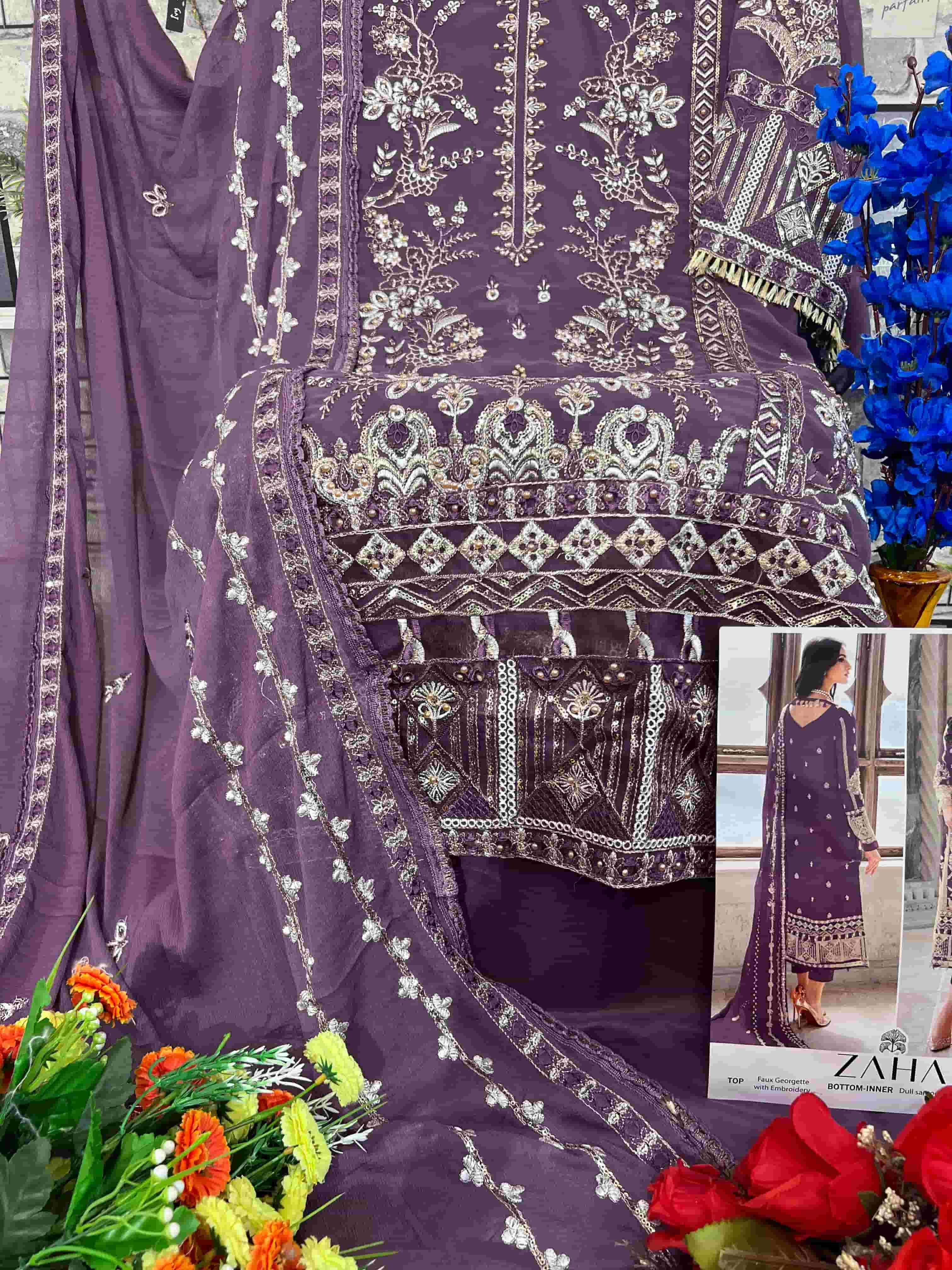 Zaha Gullal Vol 2 Hits Colors Pakistani Style Heavy Designer Salwar Suit Wholesalers view 8