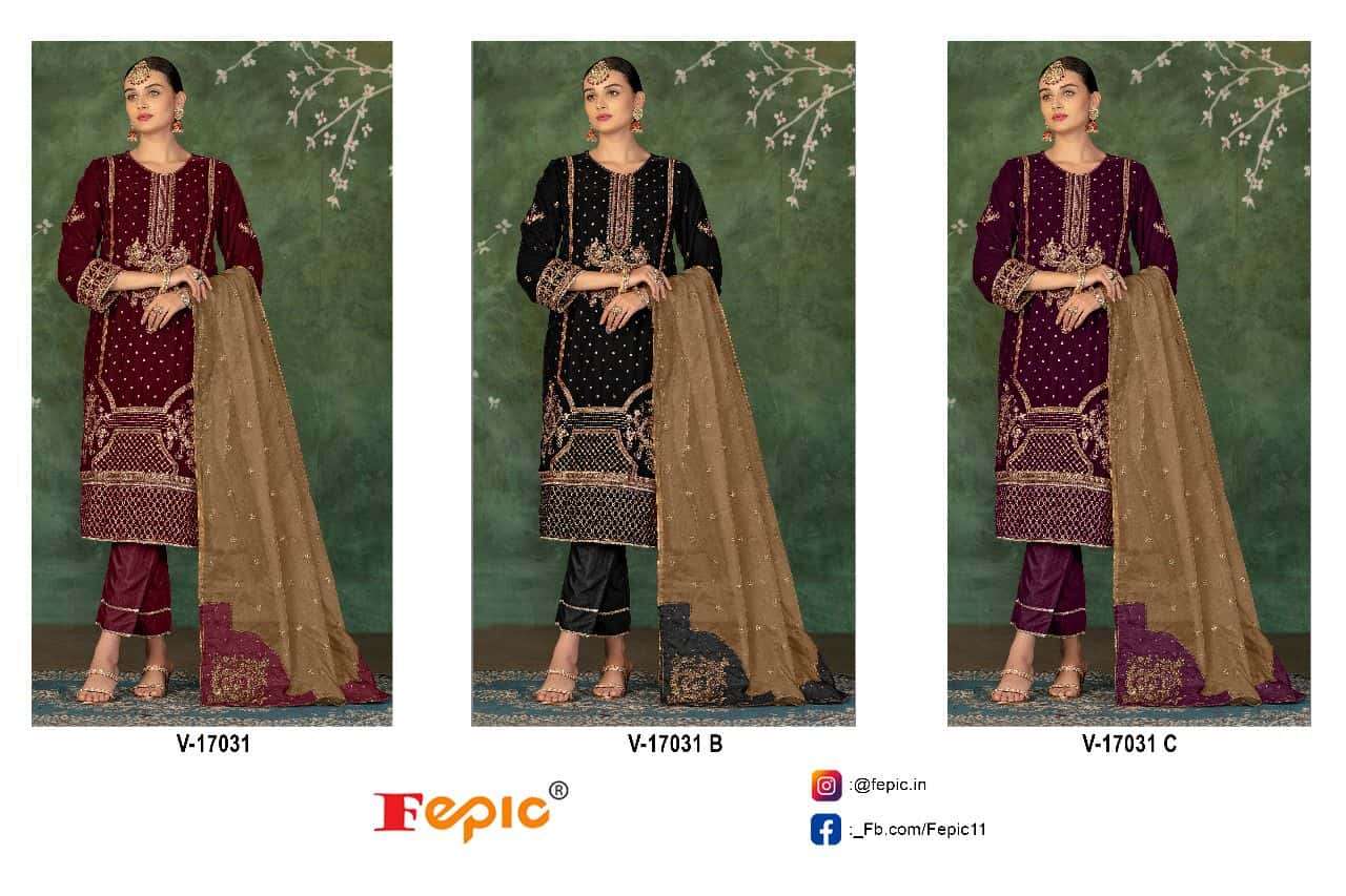 Fepic V 17031 Colors Pakistani Winter Wear Style Designer Festive Collection view 4