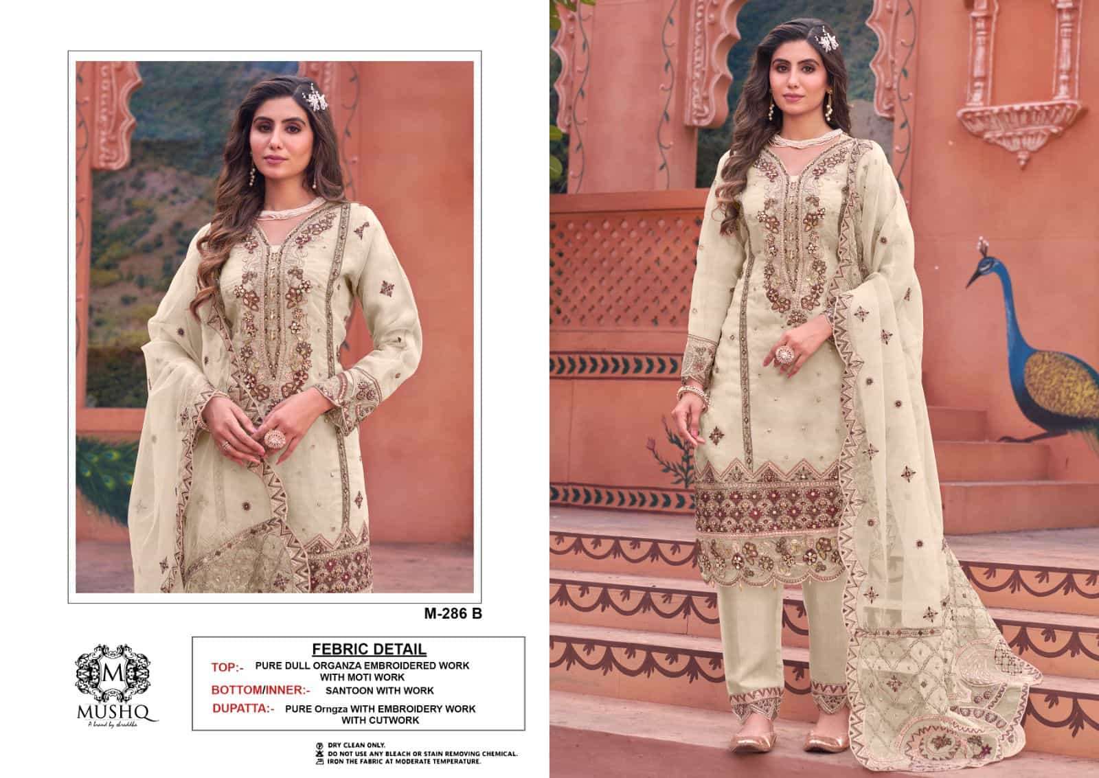 Mushq M 286 Colors Festive Wear Style Designer Pakistani Salwar Suit Wholesalers view 2