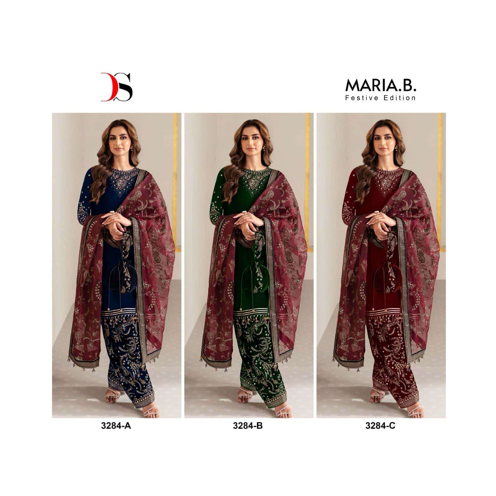 Deepsy Maria B Velvet Embroidered Suit view 3