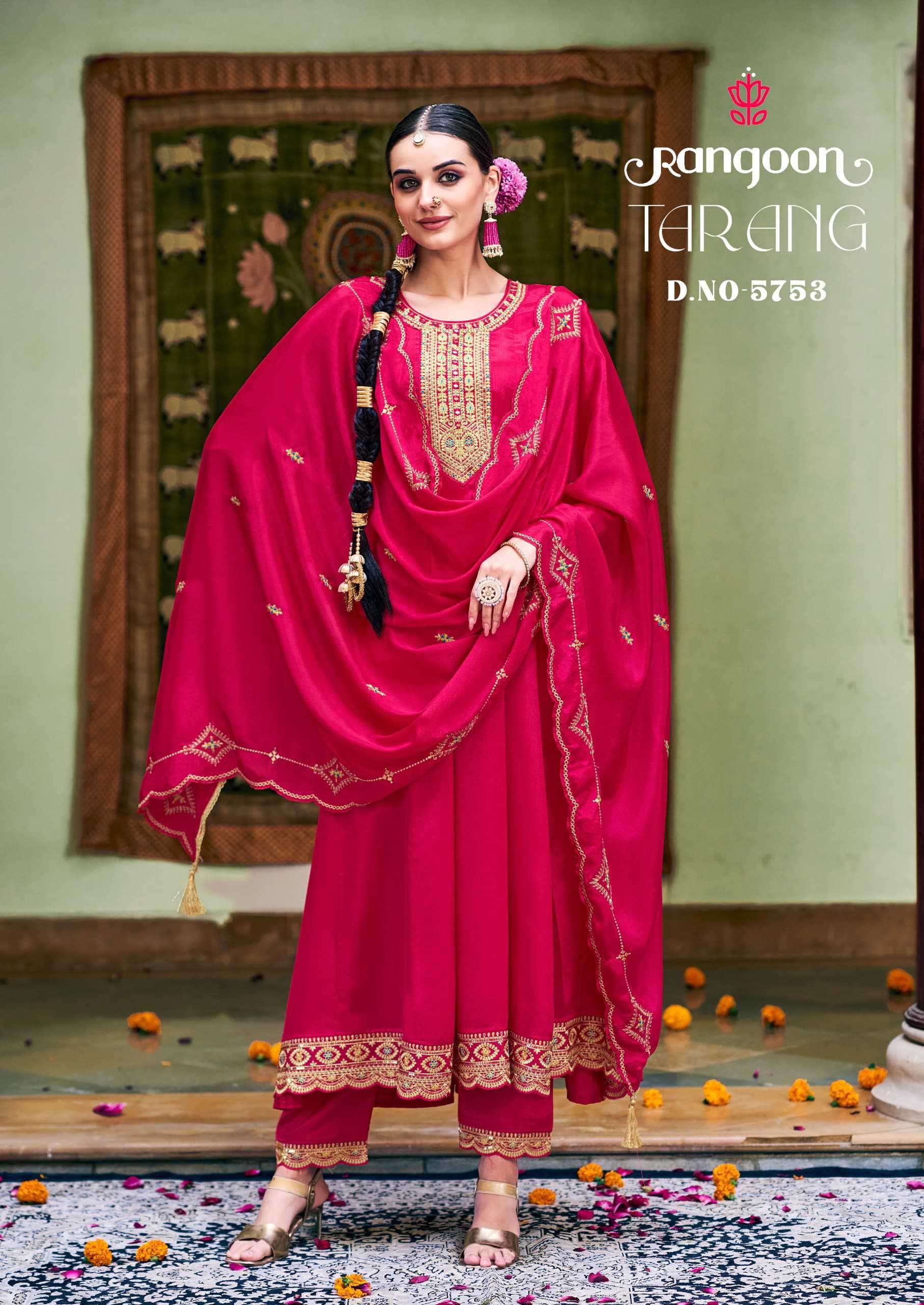 Rangoon Tarang Anarkali Style 3 Piece Suit Catalog Designs view 4