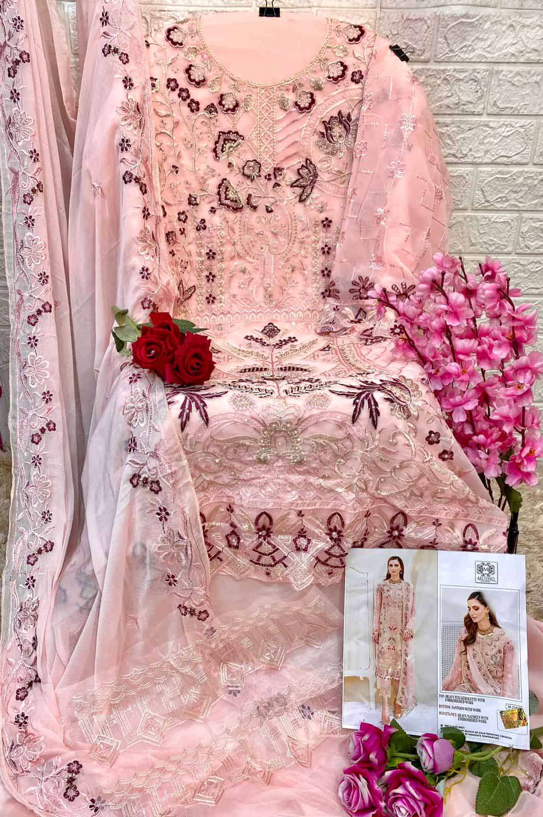 Mushq M 258 Colors Festive Wear Style Designer Pakistani Suit Wholesalers view 9