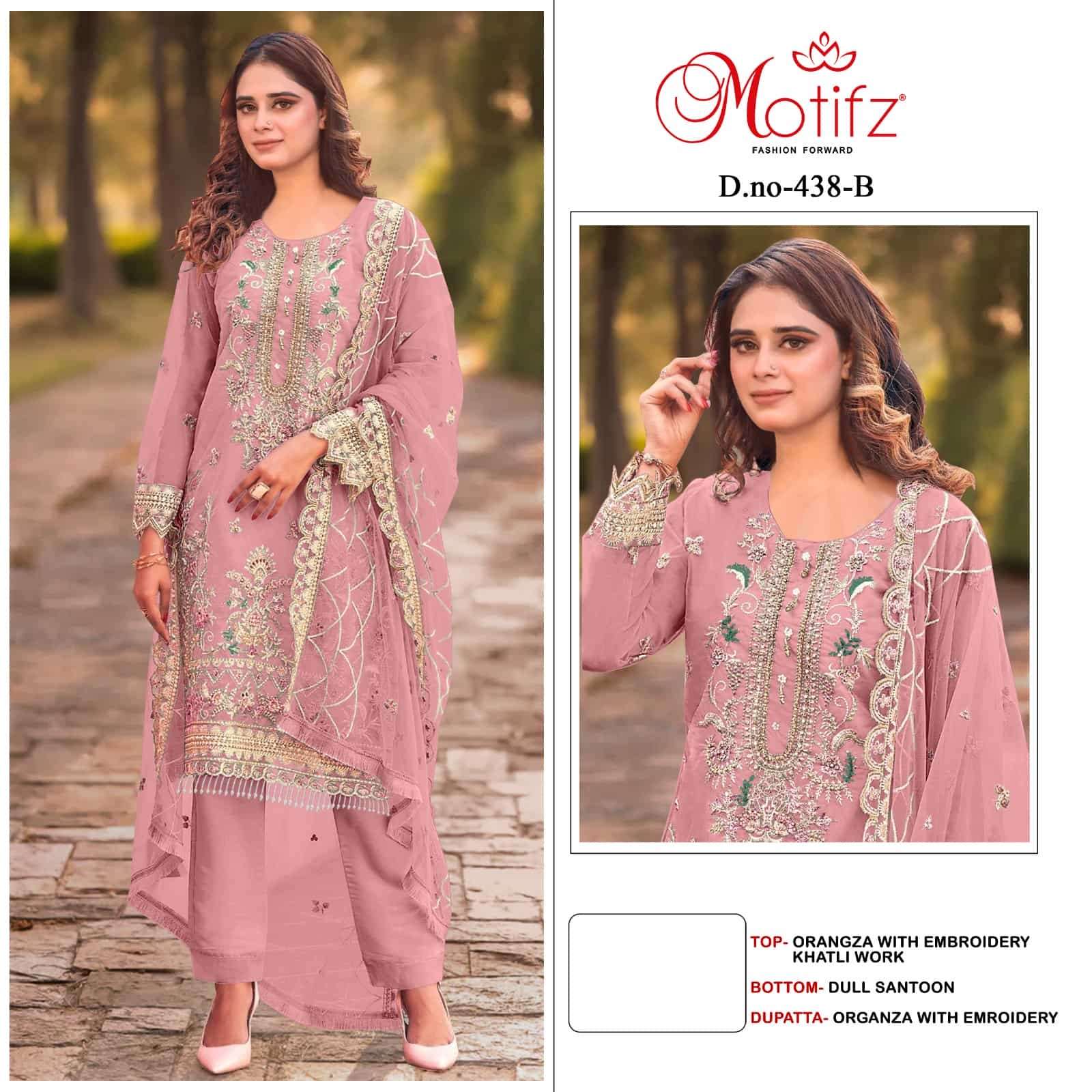 Motifz 438 Colors Pakistani Festive Wear Style Designer New Salwar Suit Wholesalers view 3
