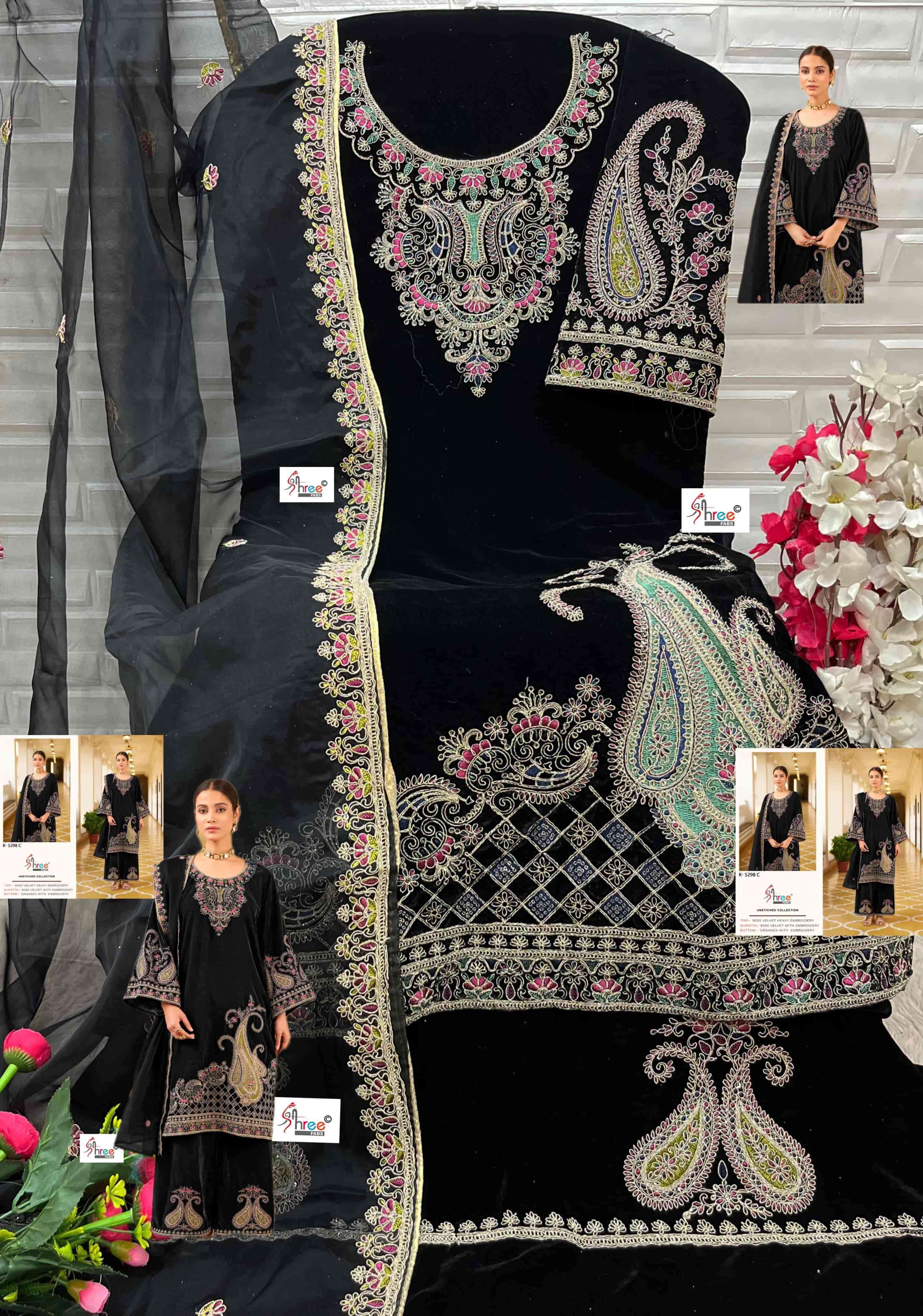 Shree Fabs K 5298 C Party Wear Style Exclusive Velvet Collection view 2