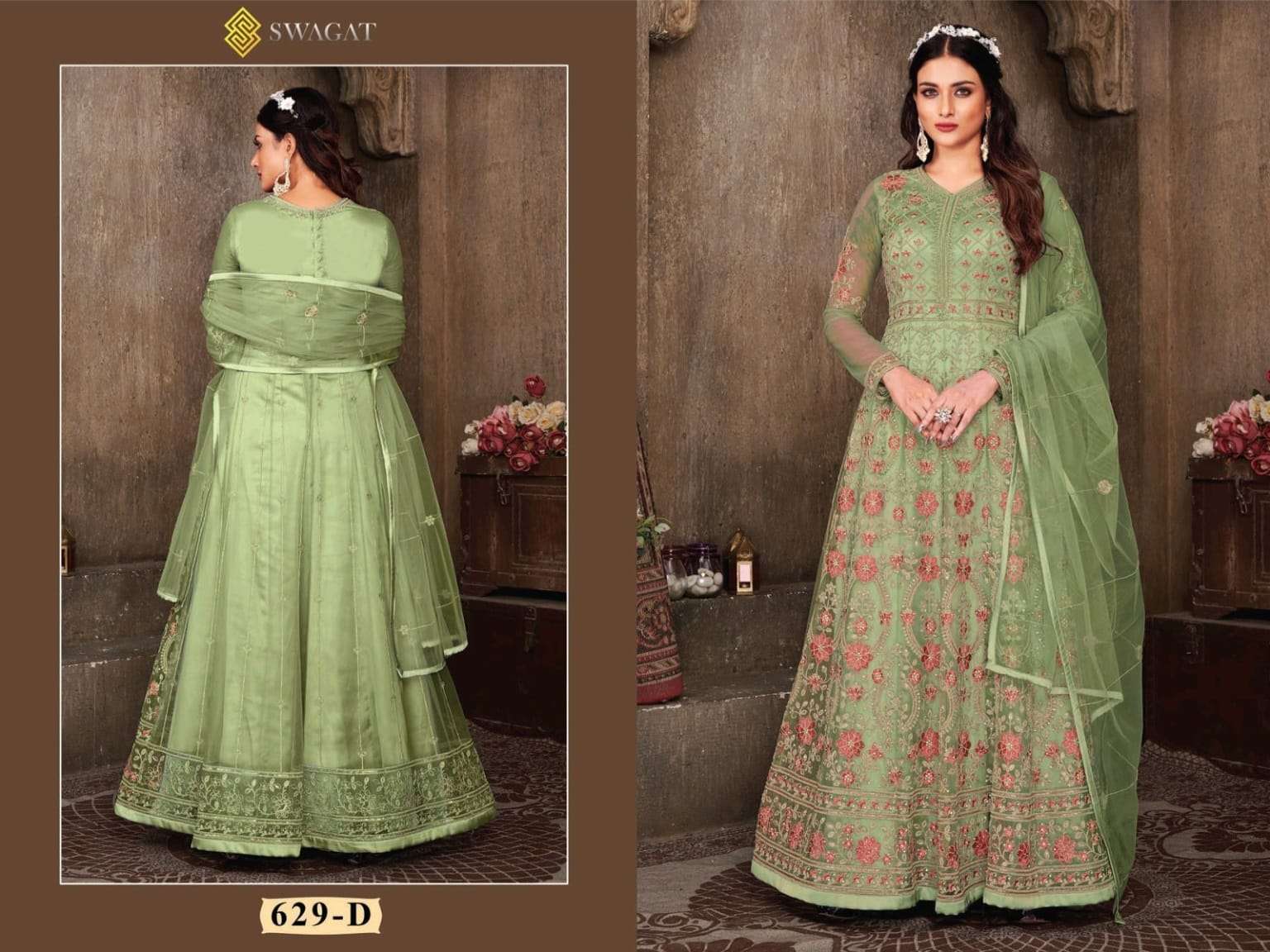 Swagat Voilet 629 Colors Party Wear Fancy Suit Collection view 3
