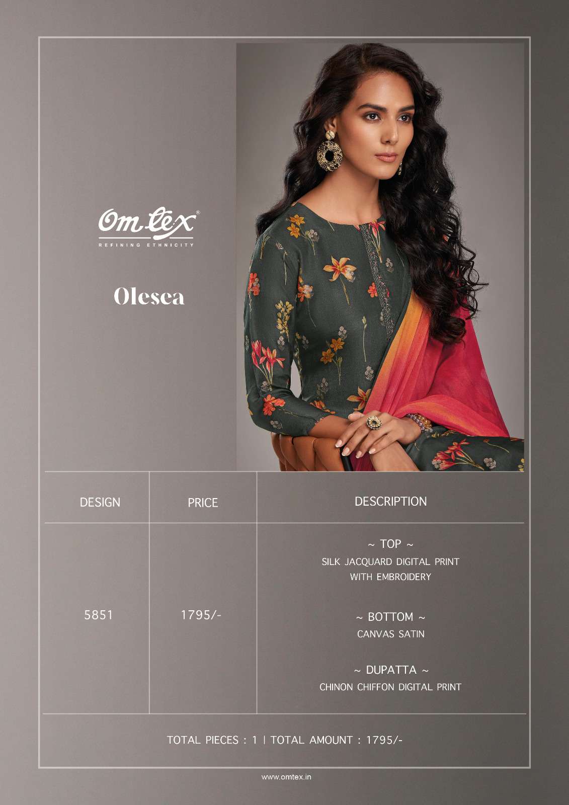 Omtex Olesca Exclusive Fancy Ladies Suit New Collection view 4