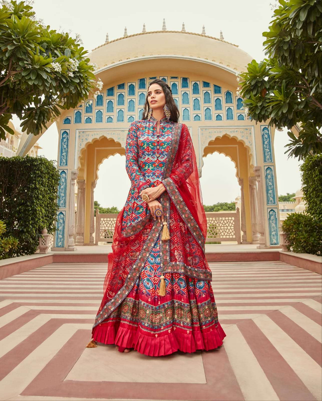 Virasat Gajgamini Latest Designer Gown Dupatta Set Partywear Collection view 15