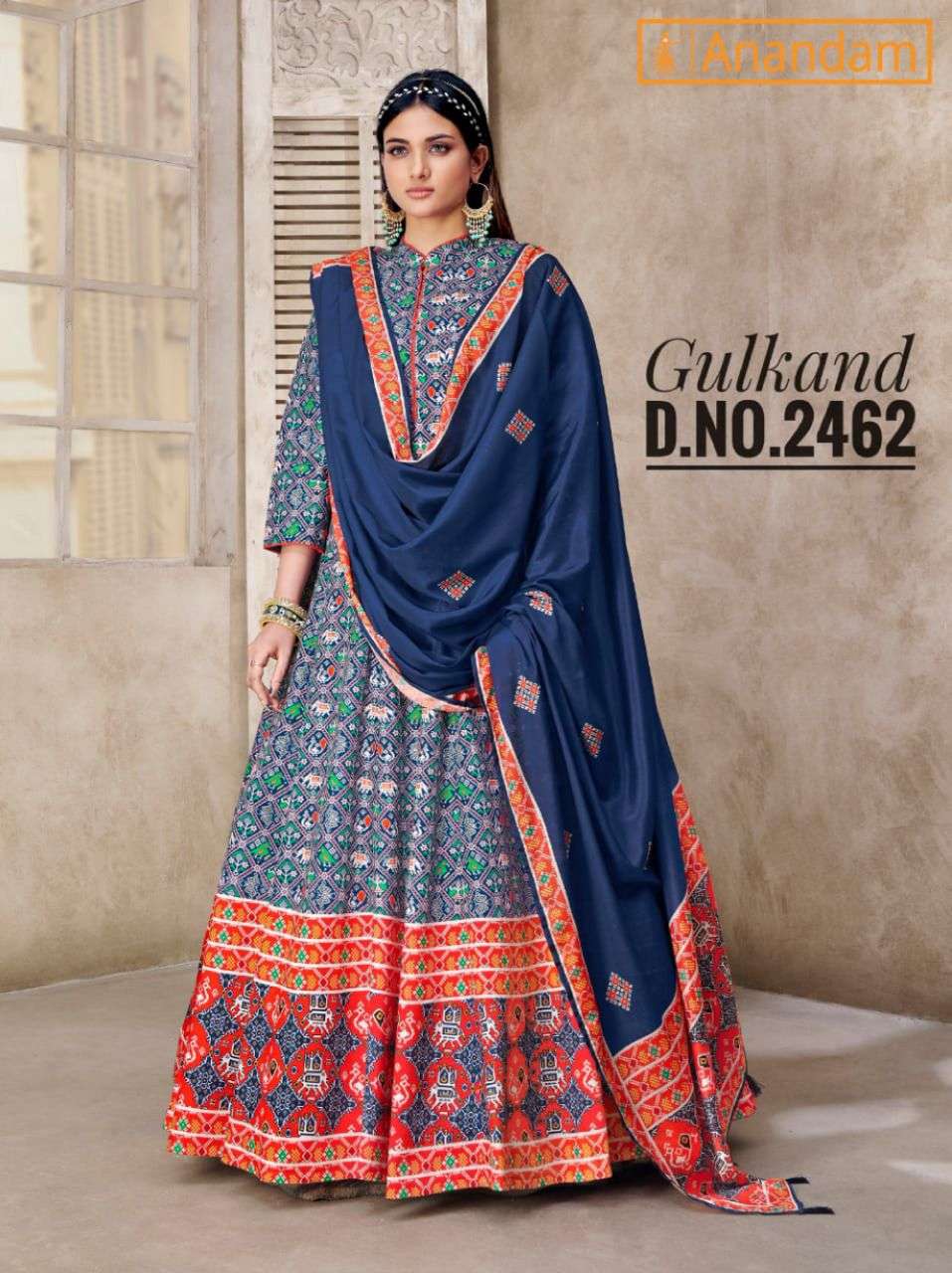 Anandam Gulkand 2459 To 2463 Cotton Silk Anarkali Suit view 5