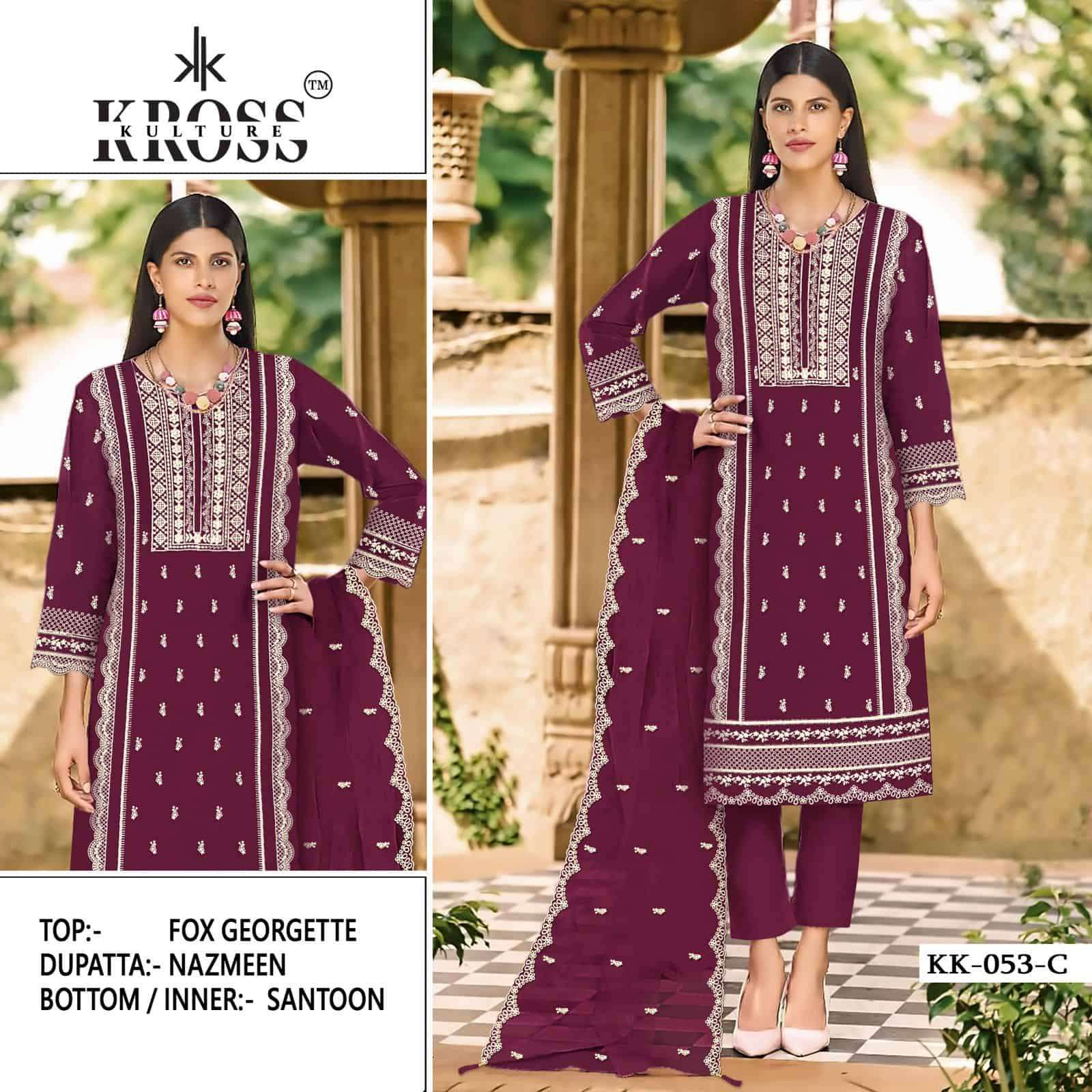 Kross Kulture KK 053 Colors Pakistani Festive Wear Style Latest Designer Suit Wholesalers view 4