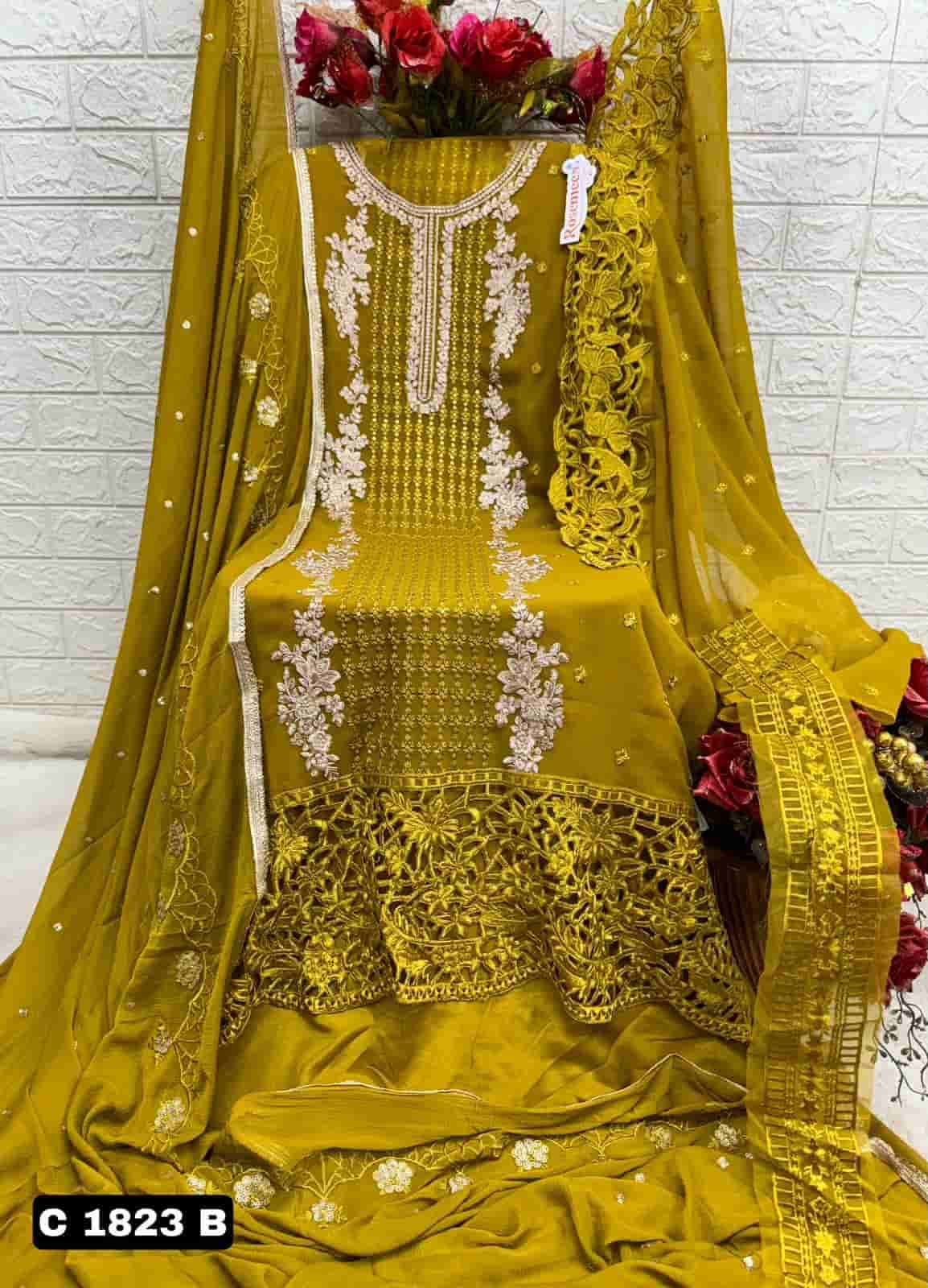 Fepic C 1823 B Fancy Style Designer Pakistani Embroidered Dress Ensemble view 2
