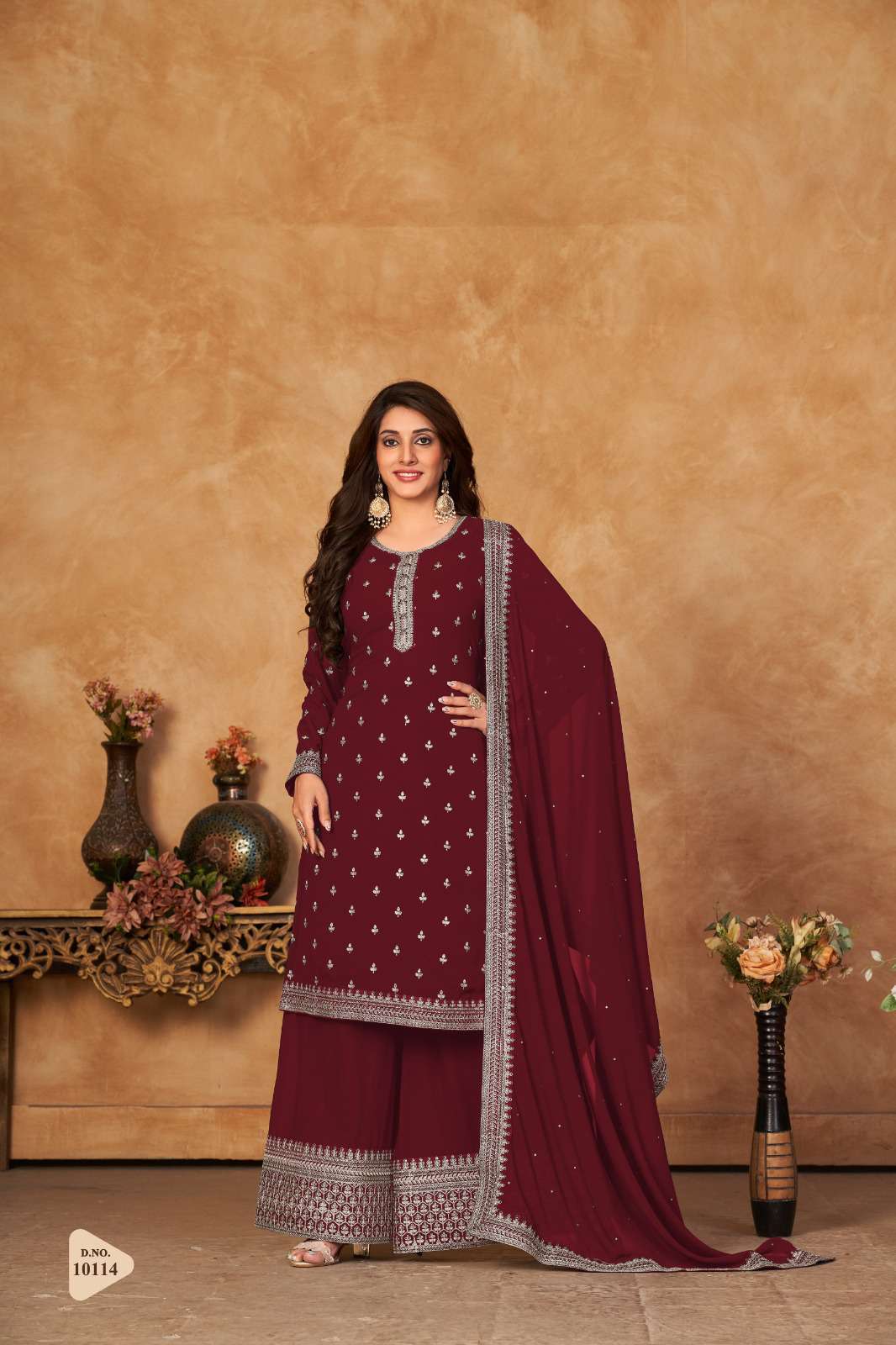 Anjubaa Vol 11 Georgette Festive Wear Palazzo Dress view 3
