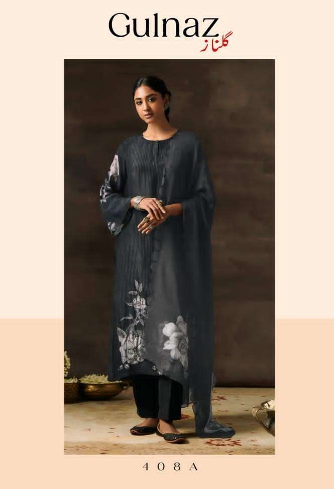 Saadgi Gulnaz Cotton Silk Suit view 4