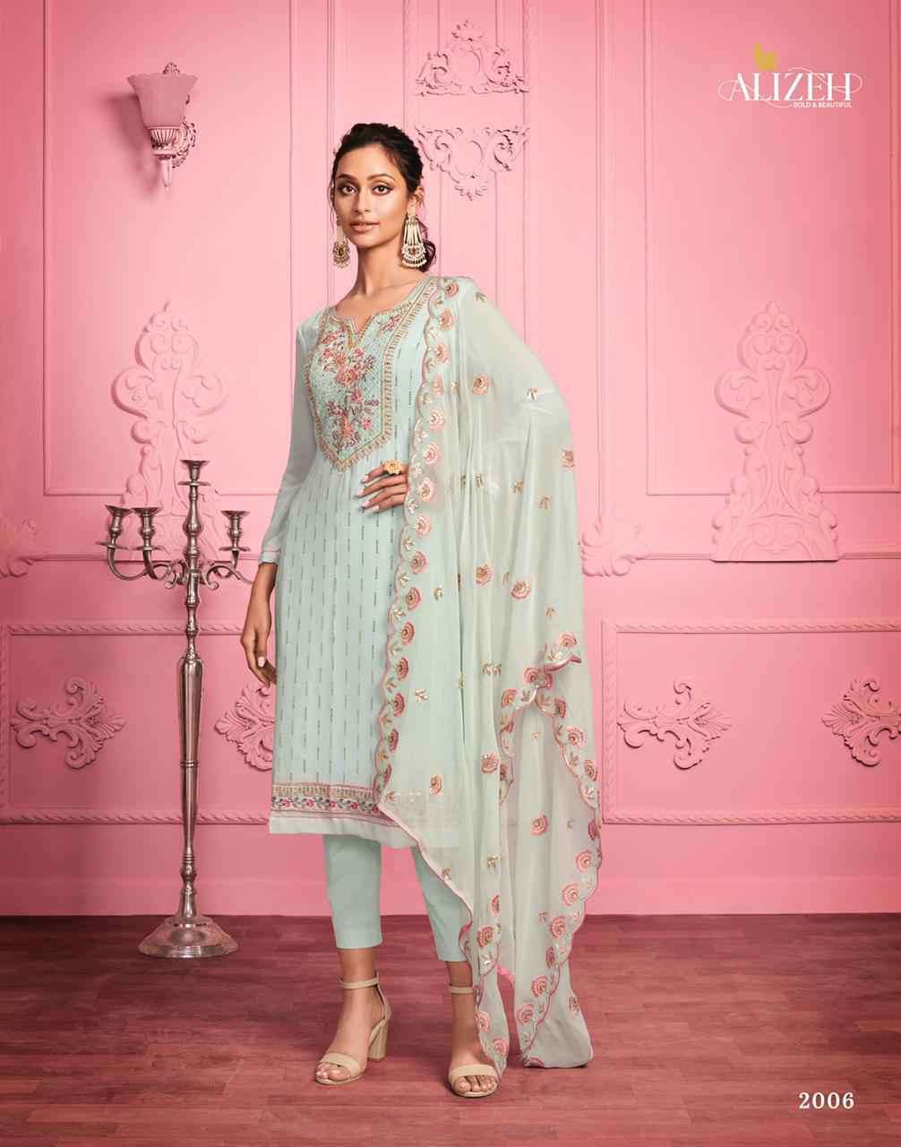 Aliizeh Murad Vol 1 Party Wear Straight Suit Collection at Best Rate view 2