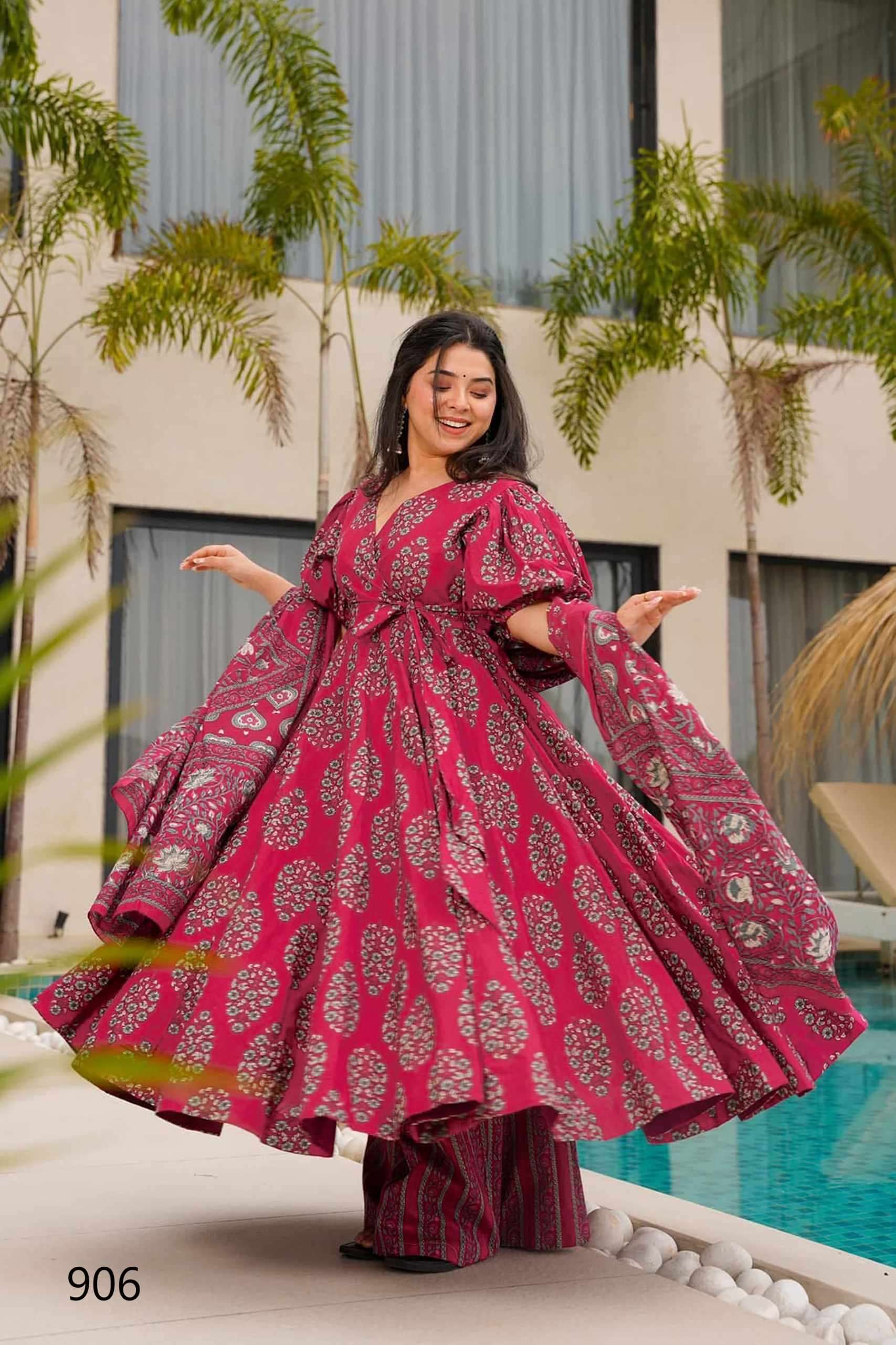 Lucaya Clora Vol 9 901 TO 907 Long Kurti Bottom Dupatta Collection Exploter view 16