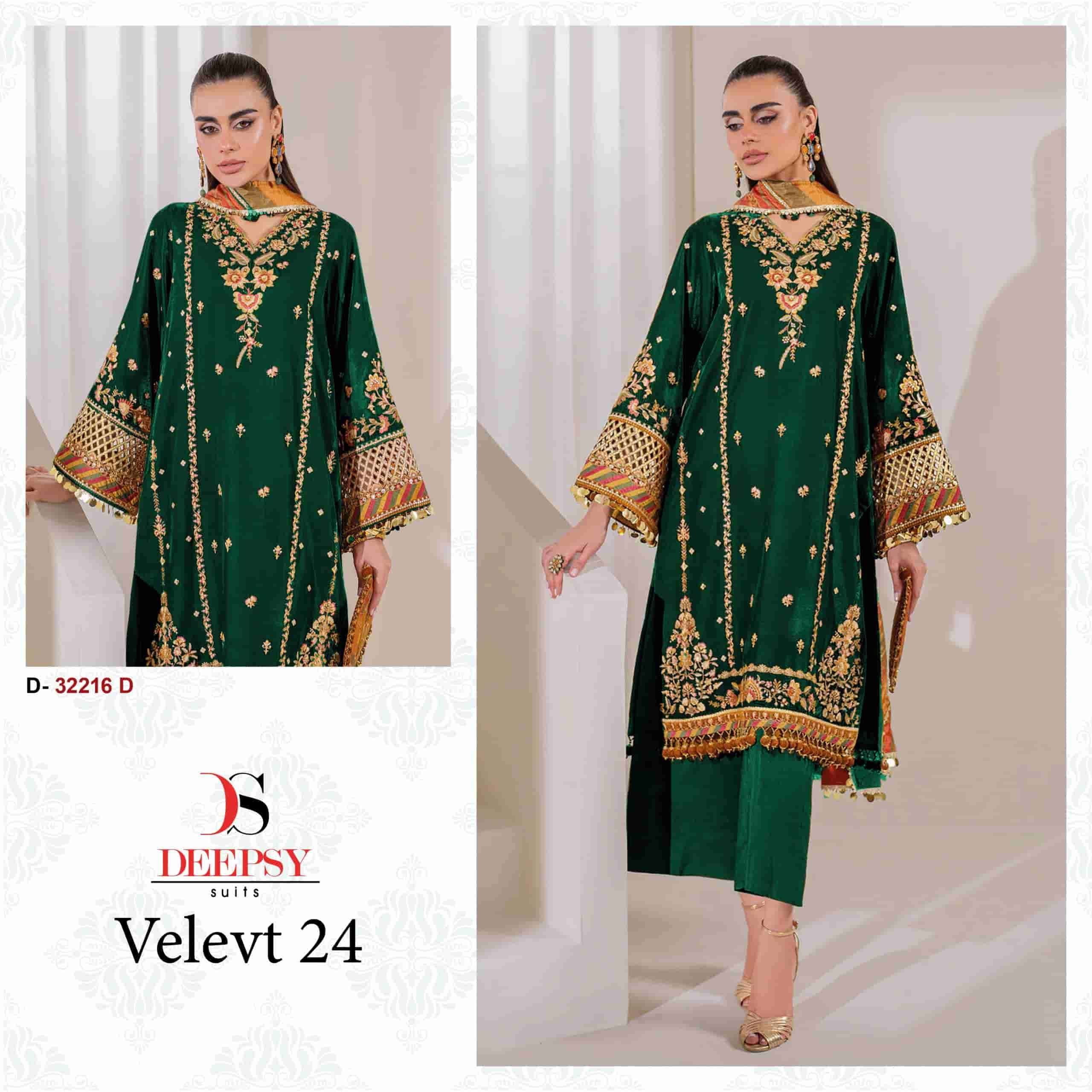 Deepsy D 32216 D Pakistani Style Heavy Designer Velvet Collection