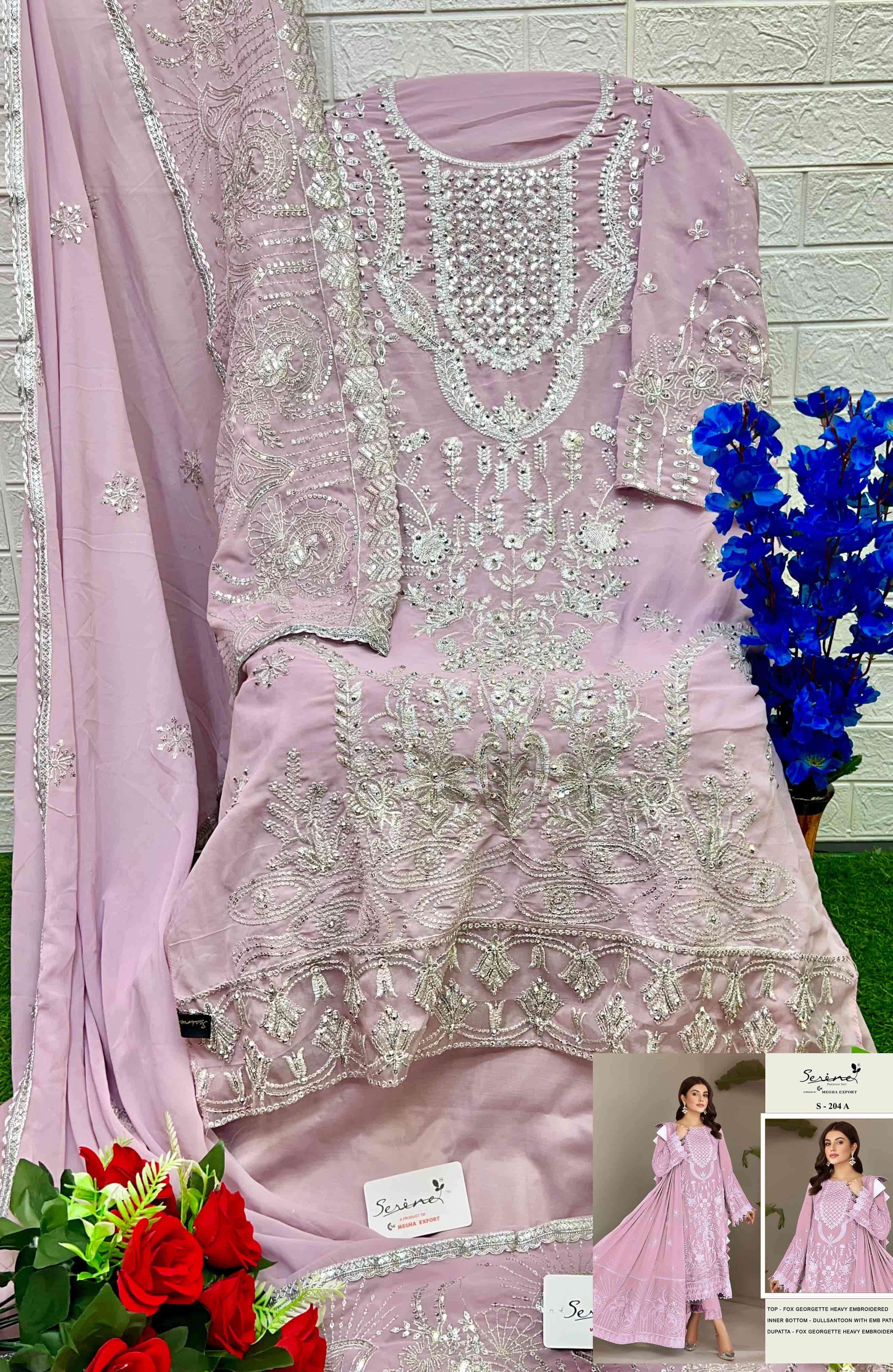 Megha Export S 204 Colors Pakistani Festive Wear Style Designer Salwar Suit Wholesalers view 9