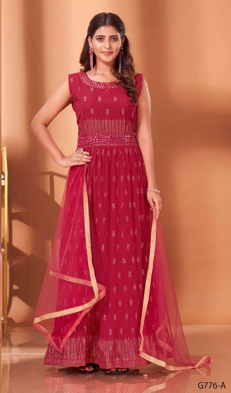 Amoha Trends G776 Ready to Wear party Wear Gown view 3