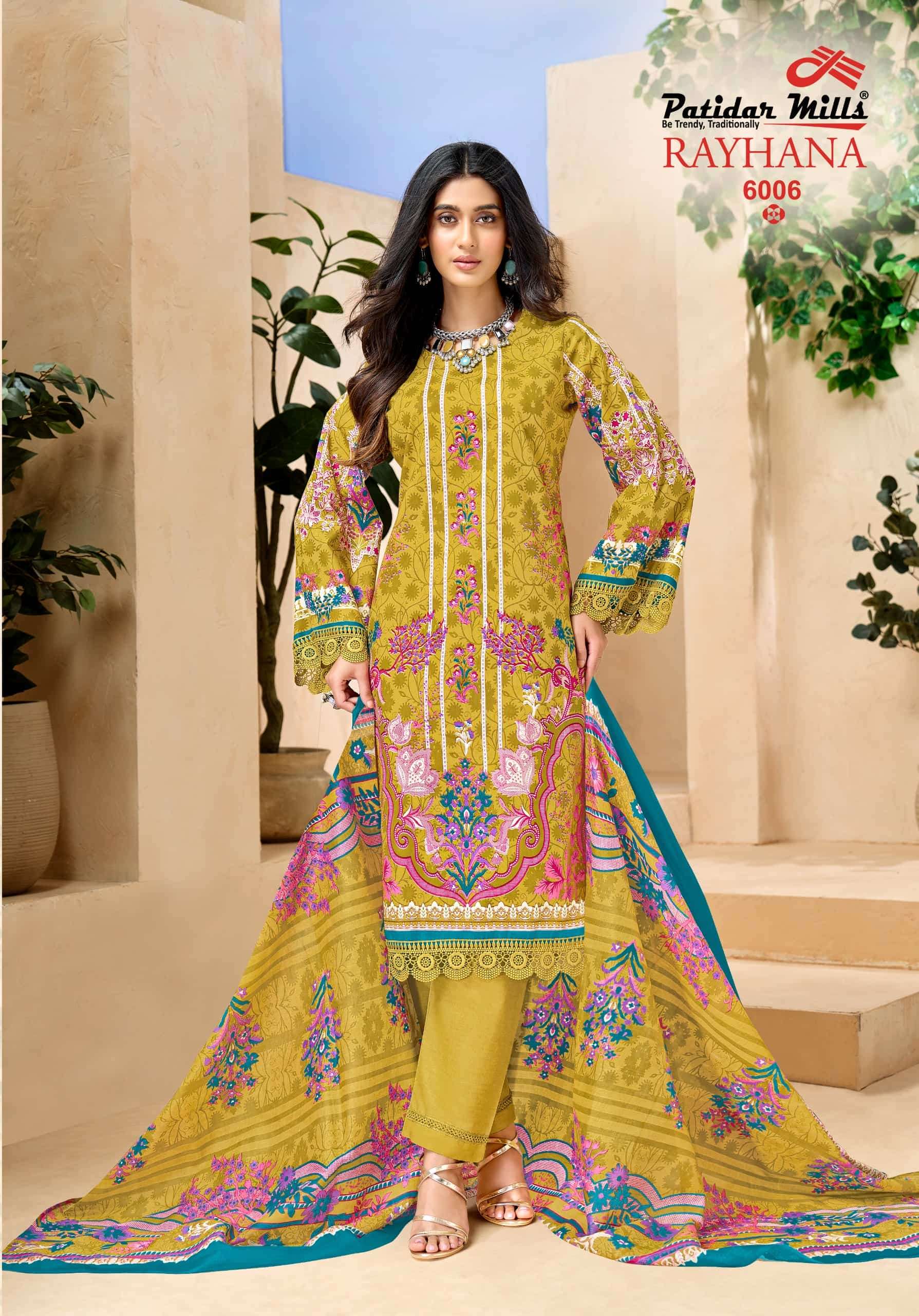 Patidar Mills Rayhana Vol 2 Fancy Cotton Dress Material Catalog view 8