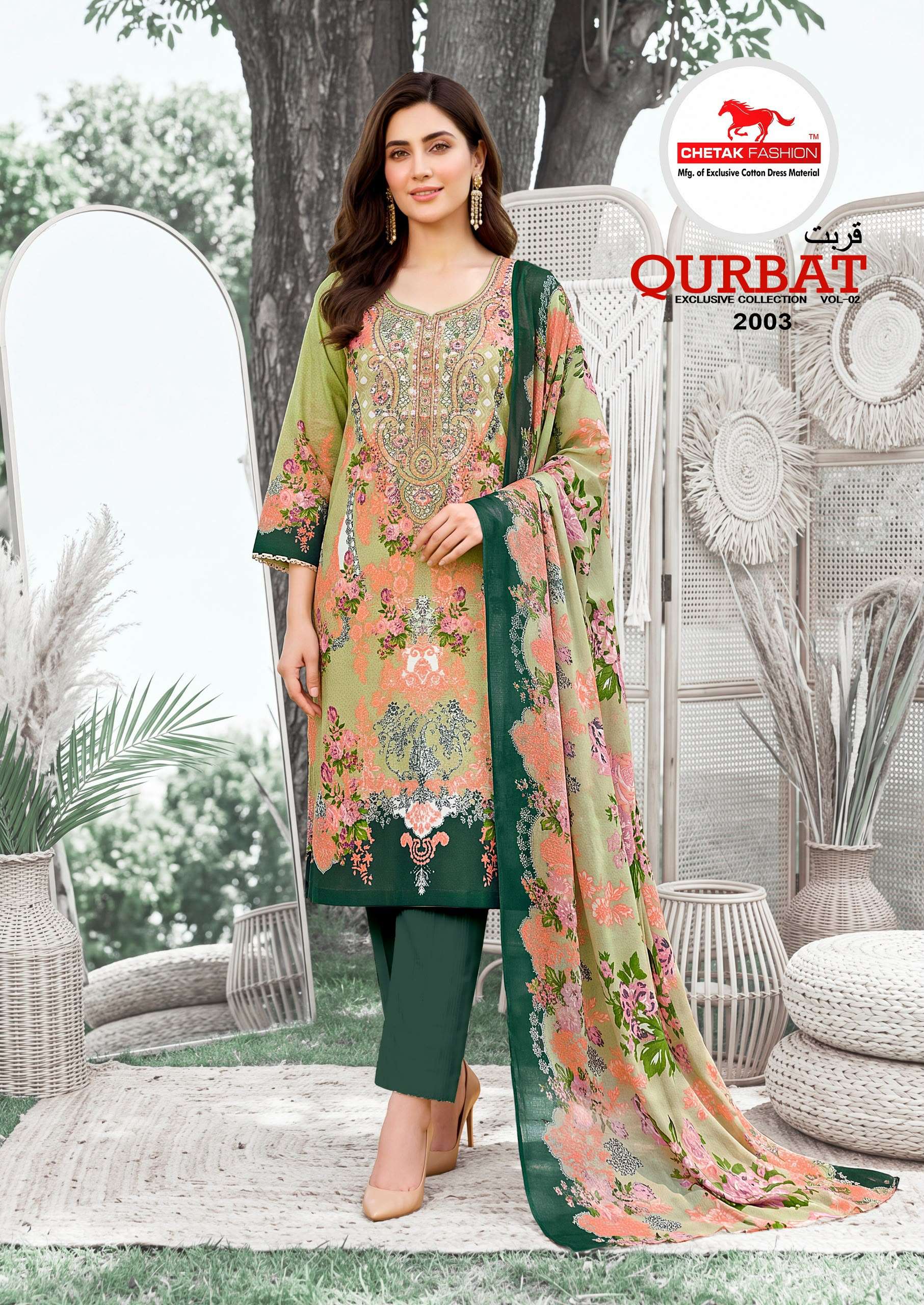 Chetak Fashion Qurbat Vol 2 Fancy Cotton Dress Material Catalog view 5