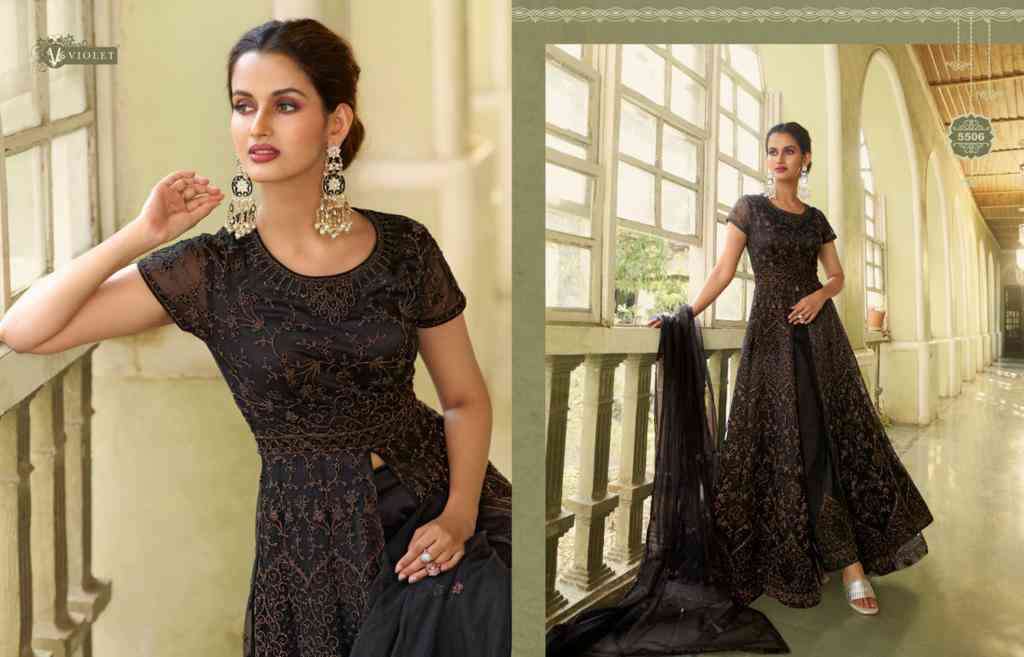 Swagat Violet Designer Anarkali Gown view 12