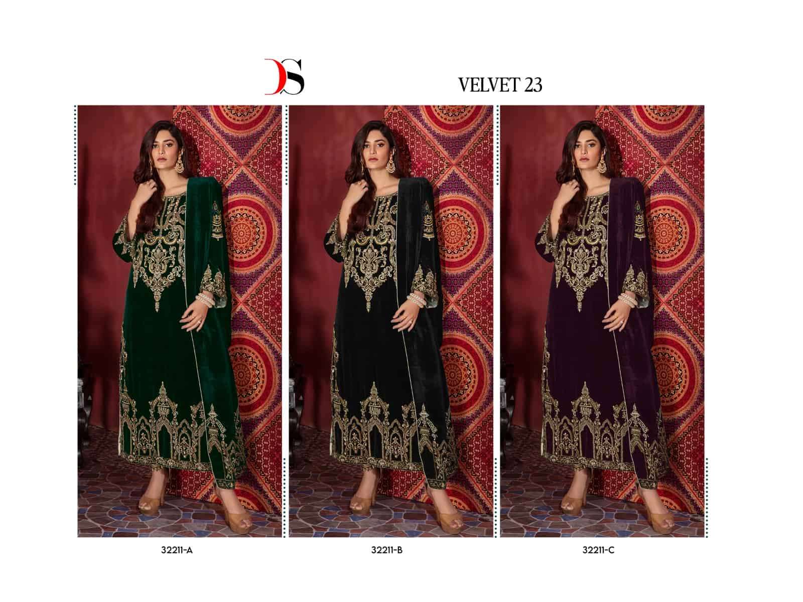 Deepsy Velvet Heavy Embroidered Salwar Suit view 4