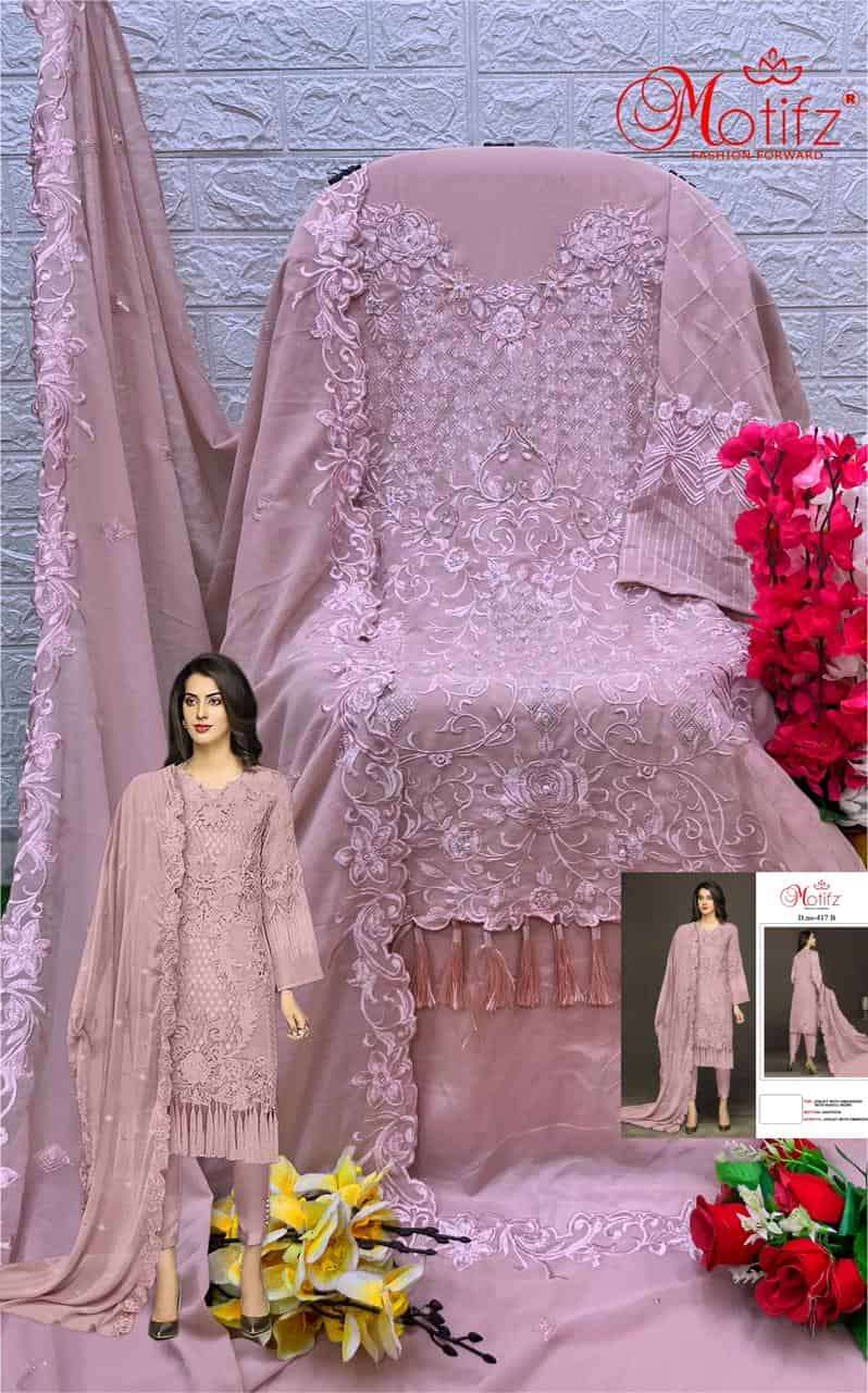 Motifz 417 Colors Festive Wear Style Designer Pakistani Salwar Suit Online Wholesalers view 9